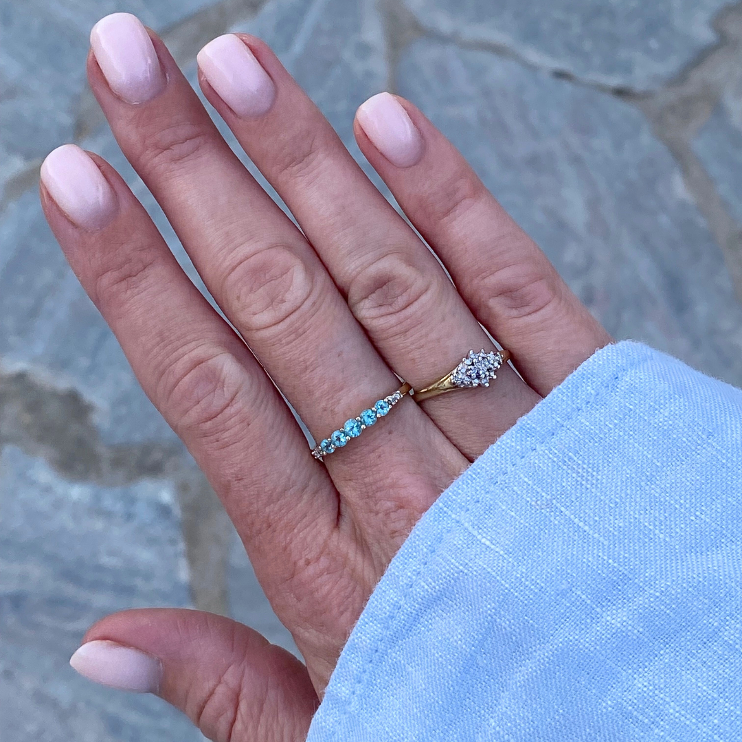 Sage | Diamant Cluster Ruit Ring