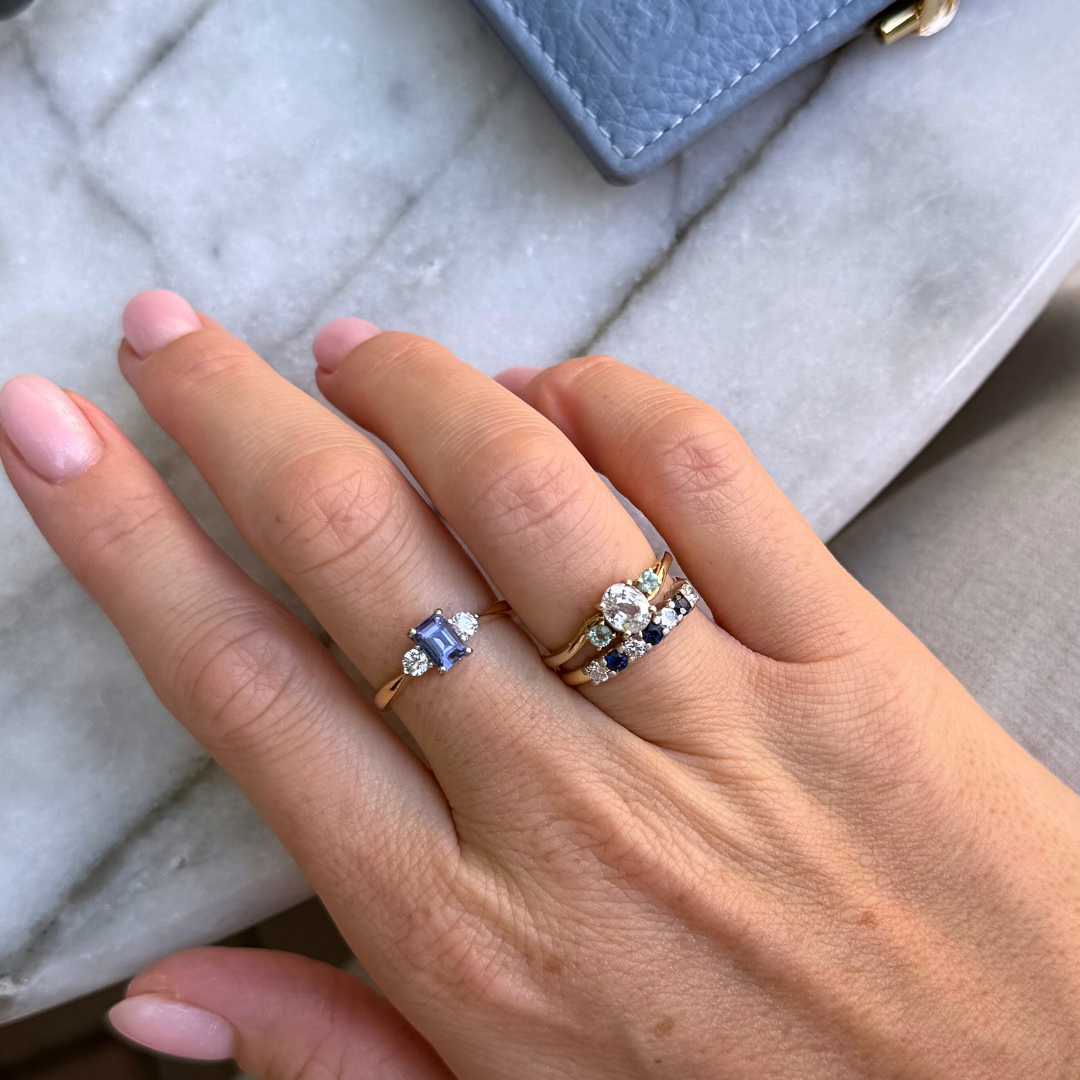 Elizabeth | Saffier & Diamant Rij Ring