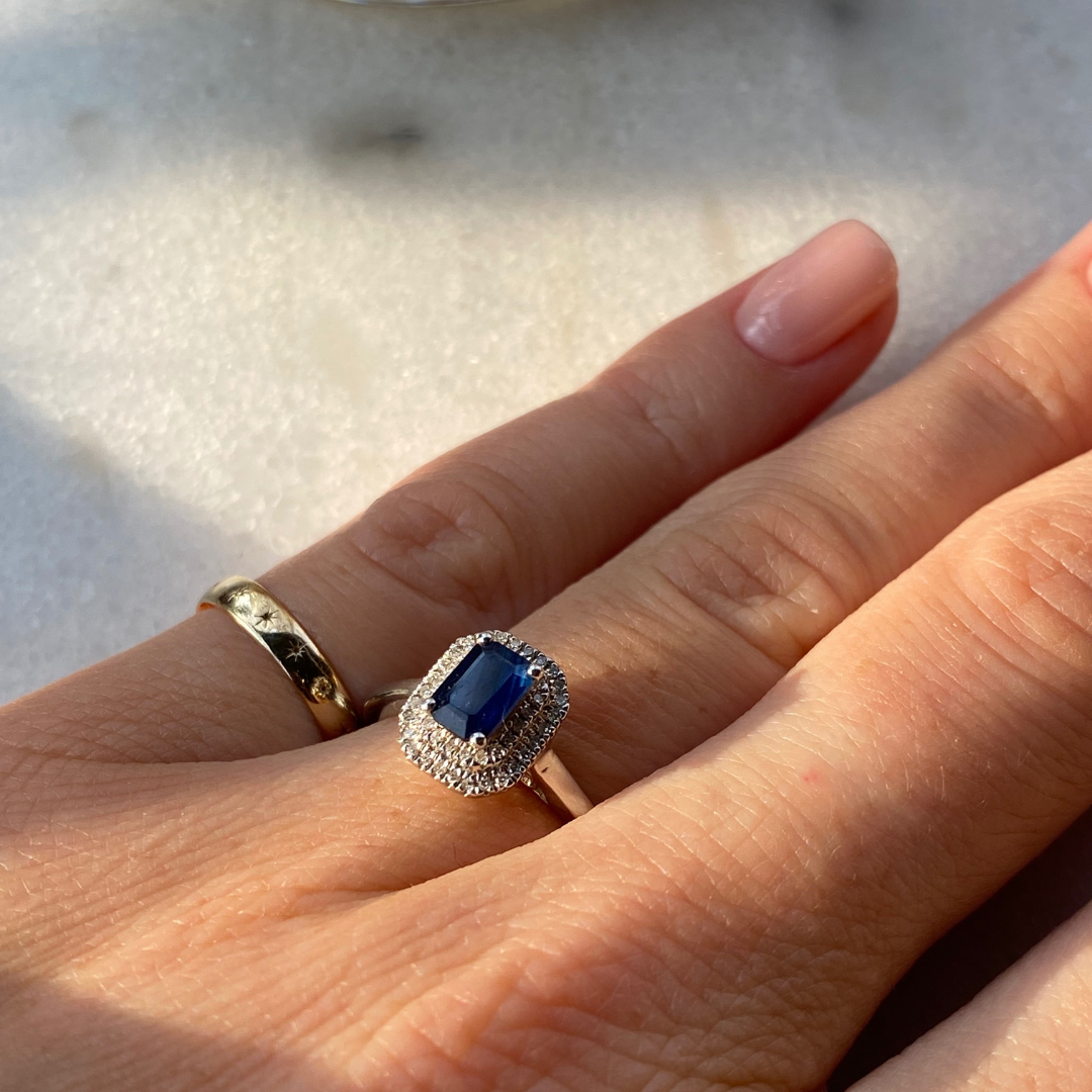 Sia | Saffier & Diamant Ring