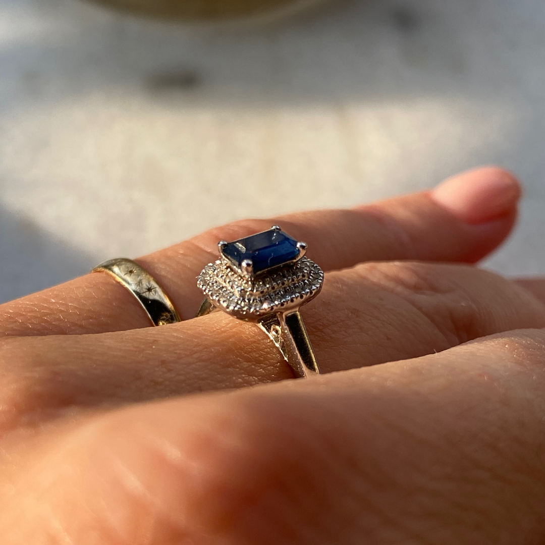 Sia | Saffier & Diamant Ring