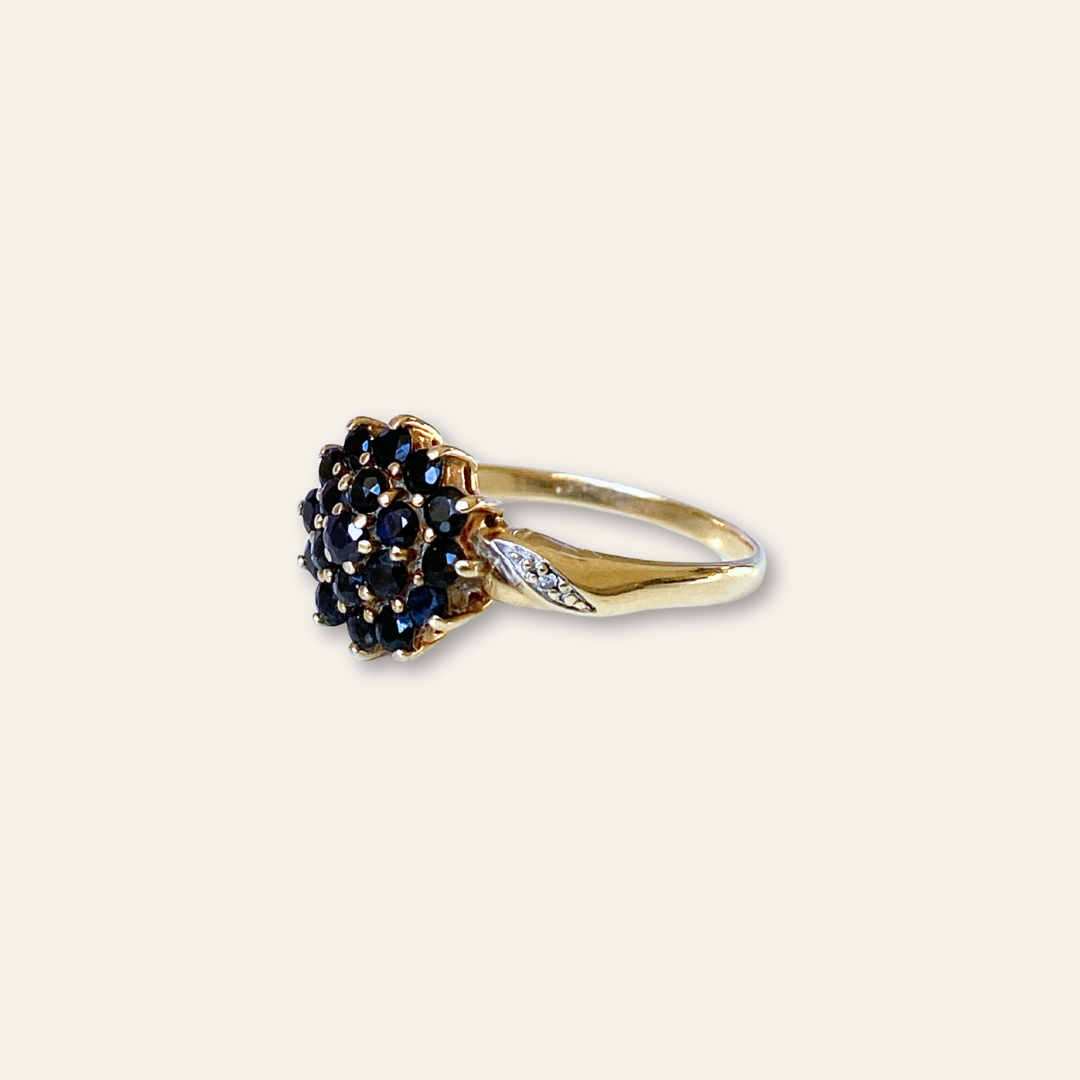 Sue | Saffier & Diamant Ring