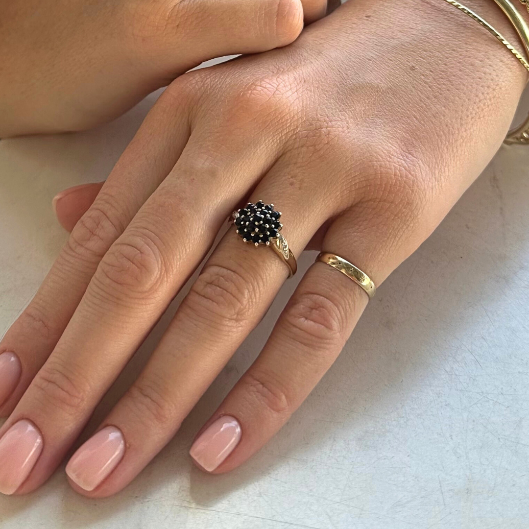 Sue | Saffier & Diamant Ring