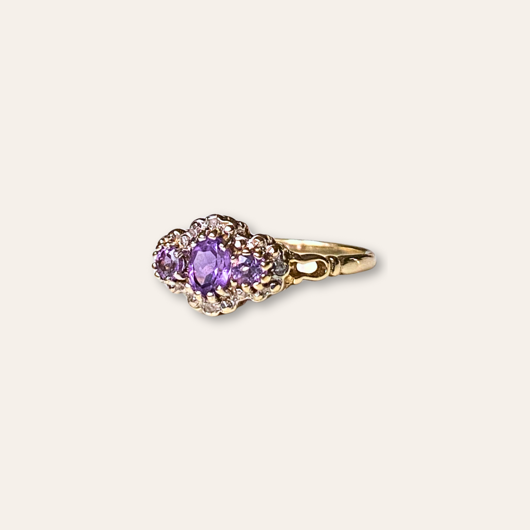 Zoé | Amethist & Diamant Ring