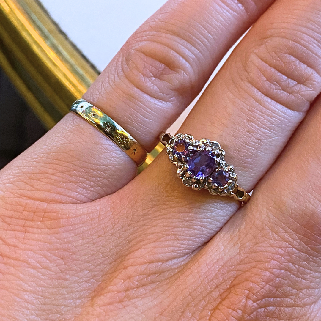 Zoé | Amethist & Diamant Ring