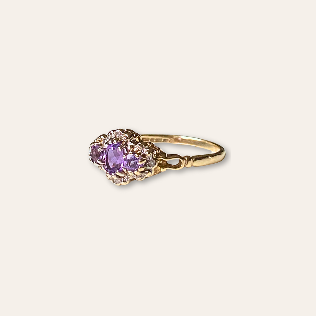 Zoé | Amethist & Diamant Ring