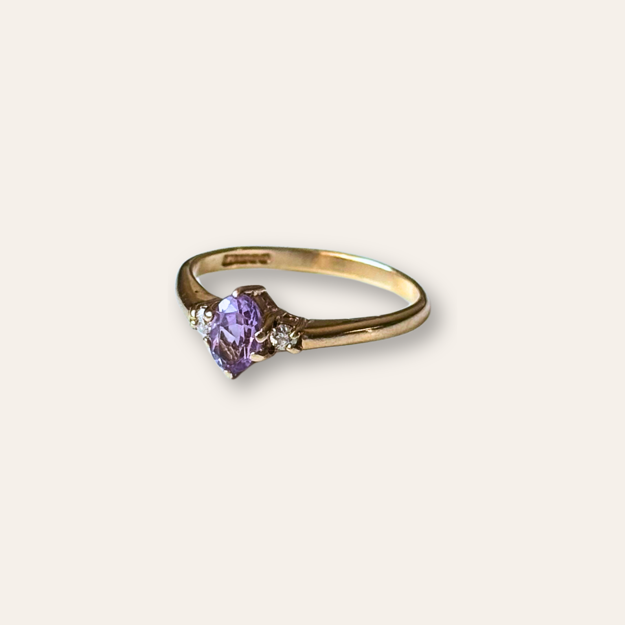 Amethist Marquise & Diamant Ring