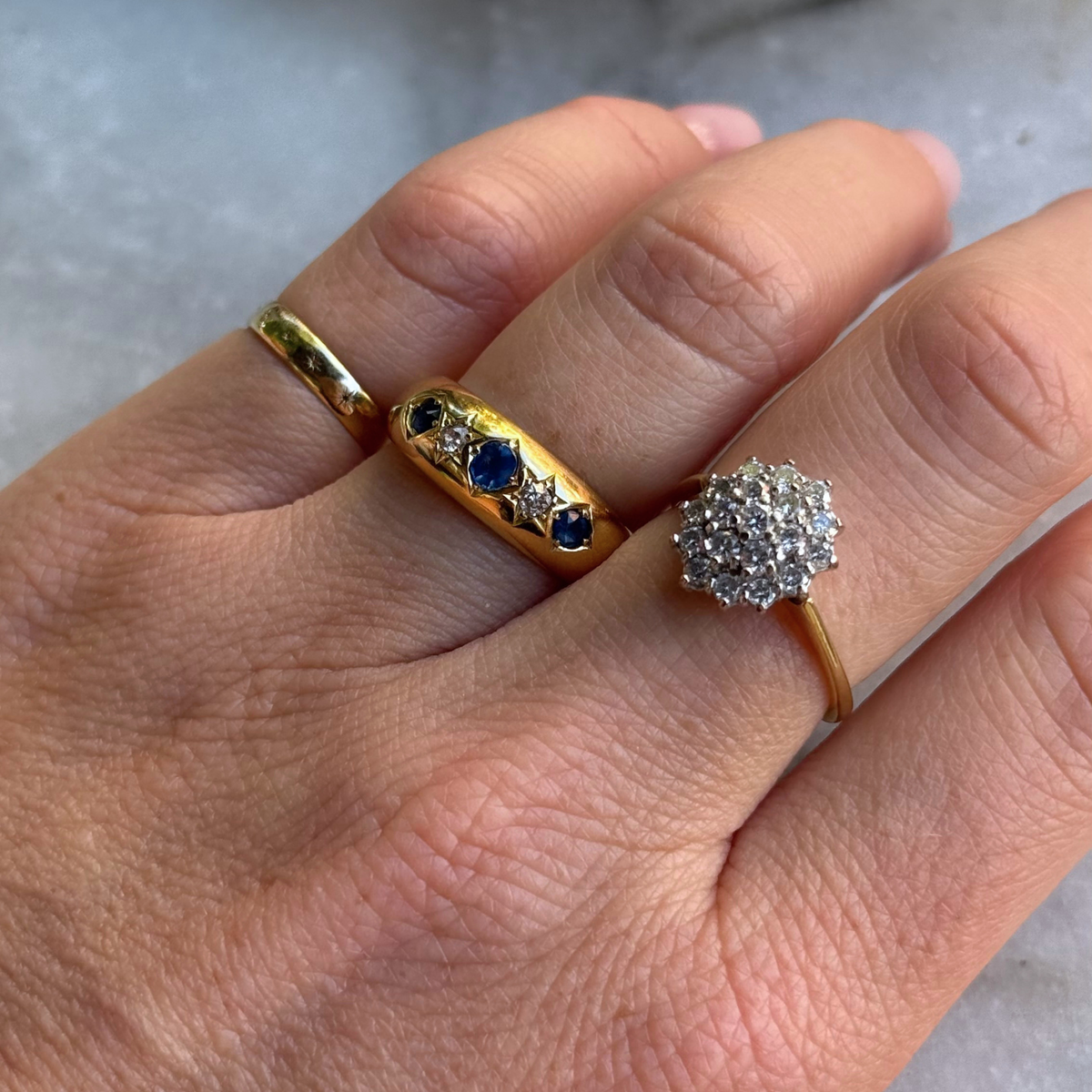 Diamant Cluster Ring 18k