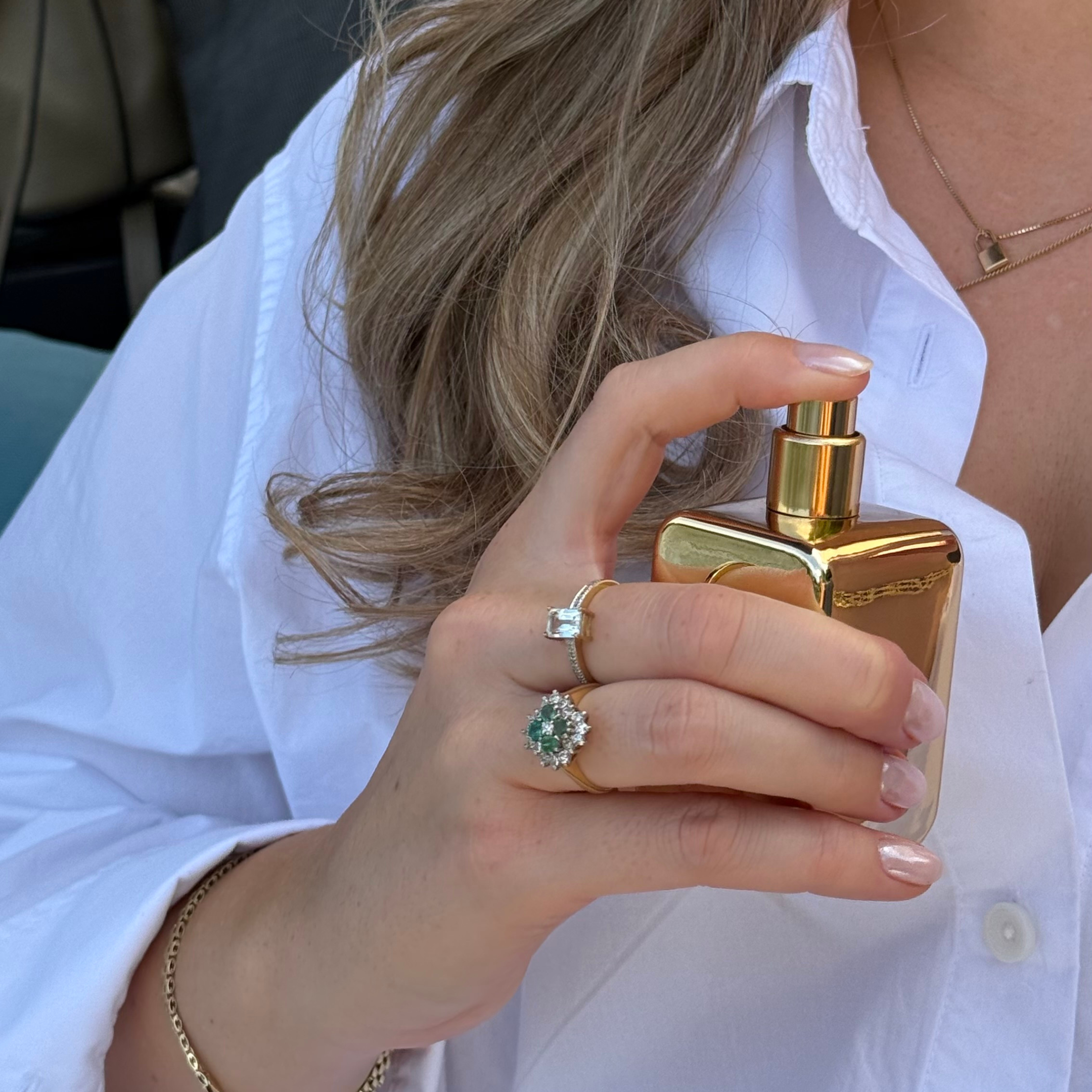 Aquamarijn & Diamant Ring