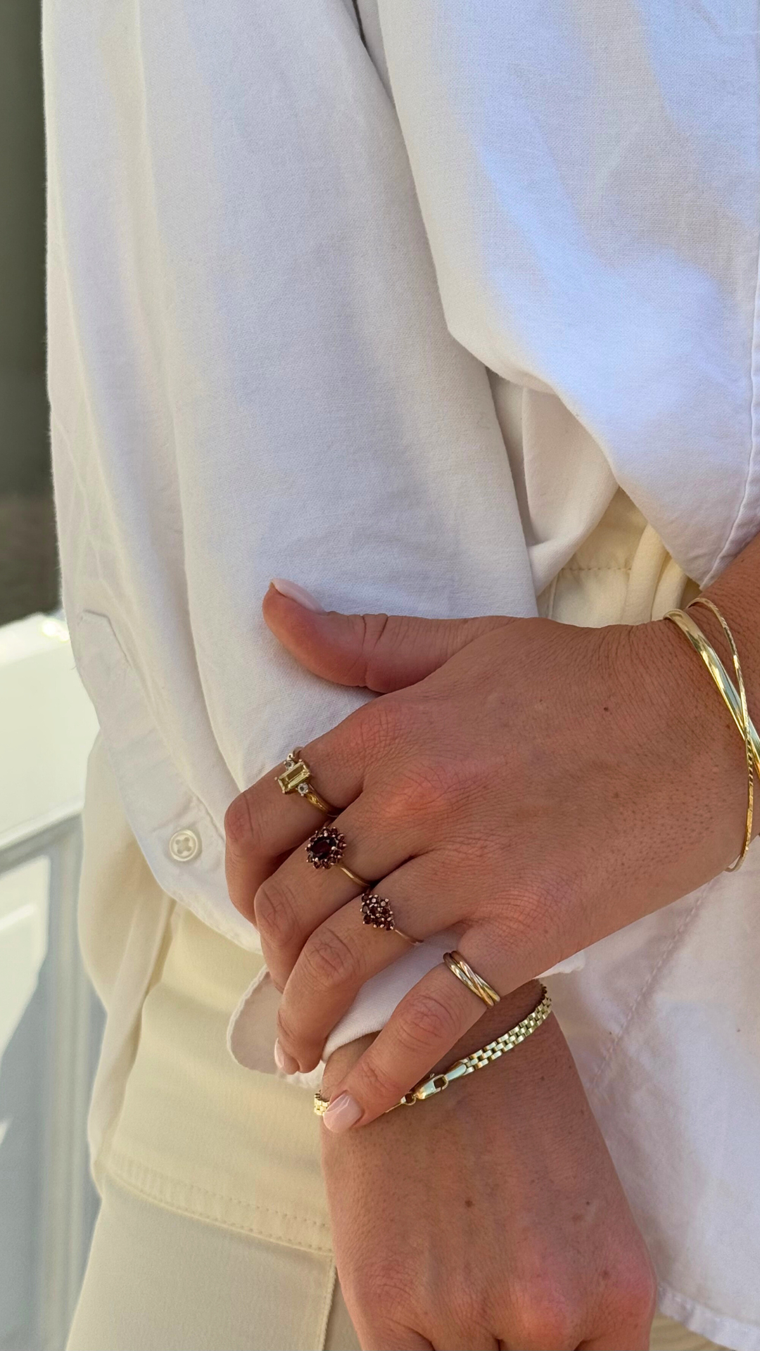 Delia | Granaat Cluster Ruit Ring