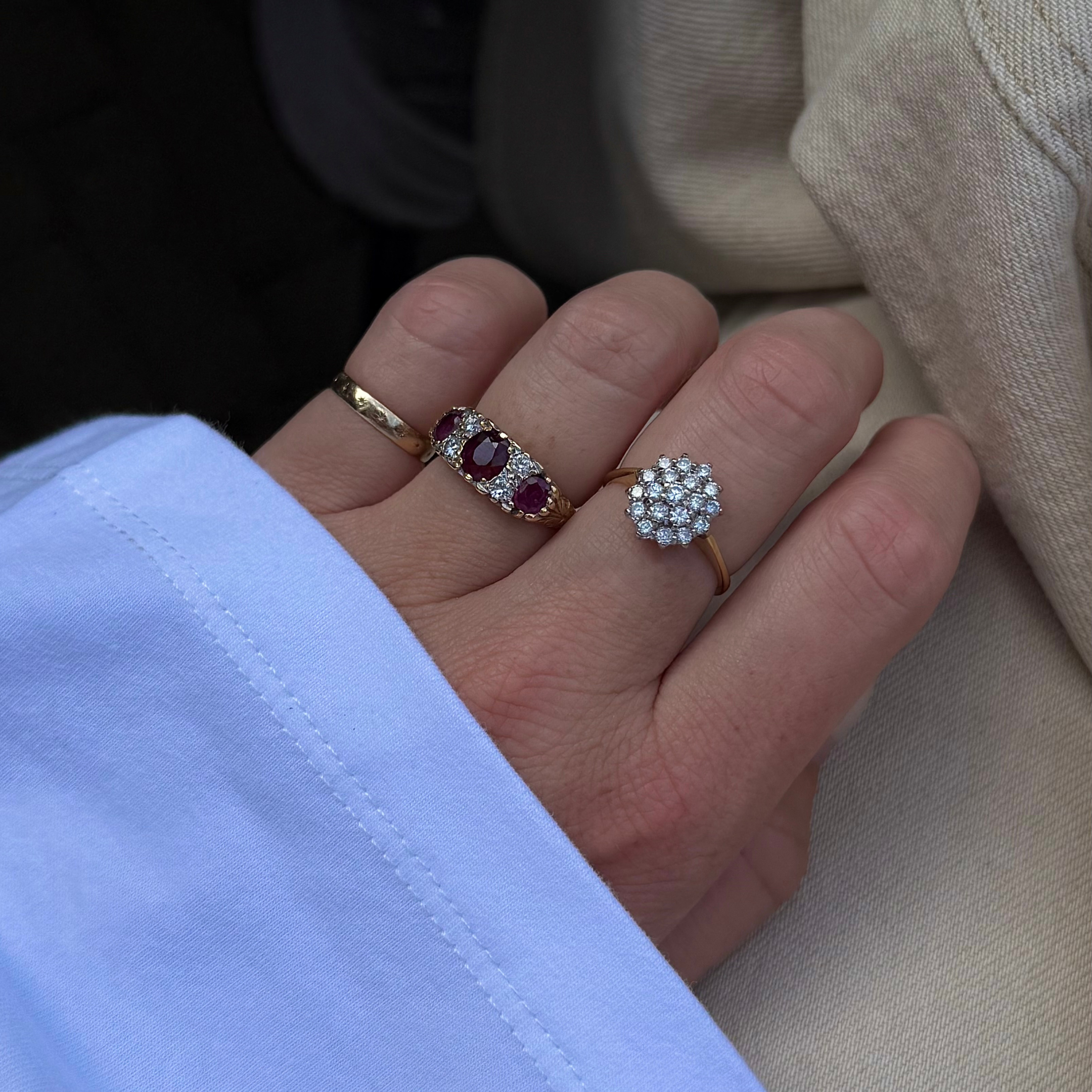 Diamant Cluster Ring 18k