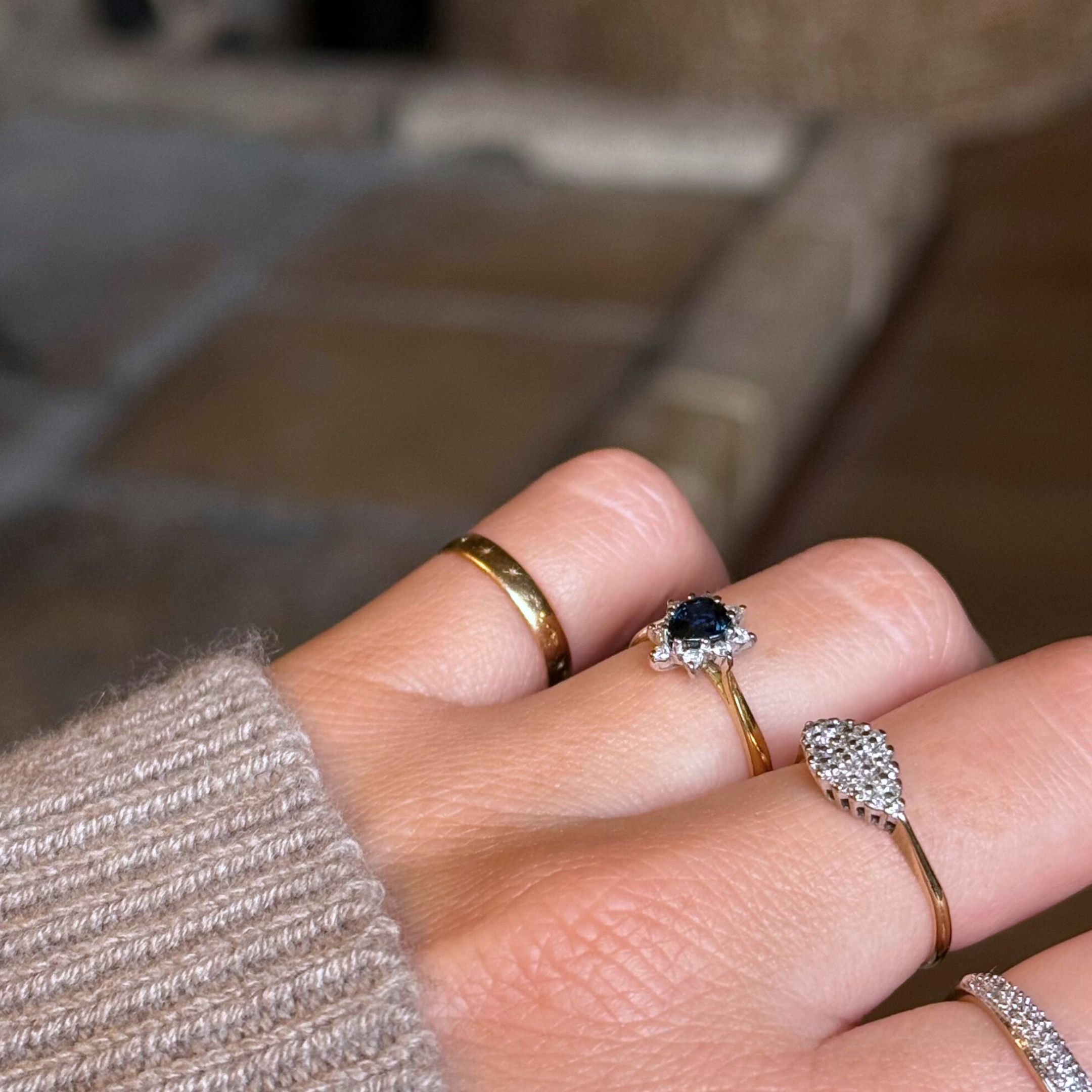 Saffier & Diamant Entourage Ring | 18k