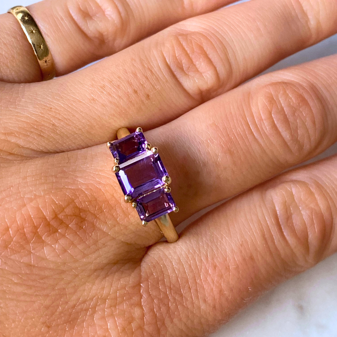 Flore | Amethist Trilogy Ring