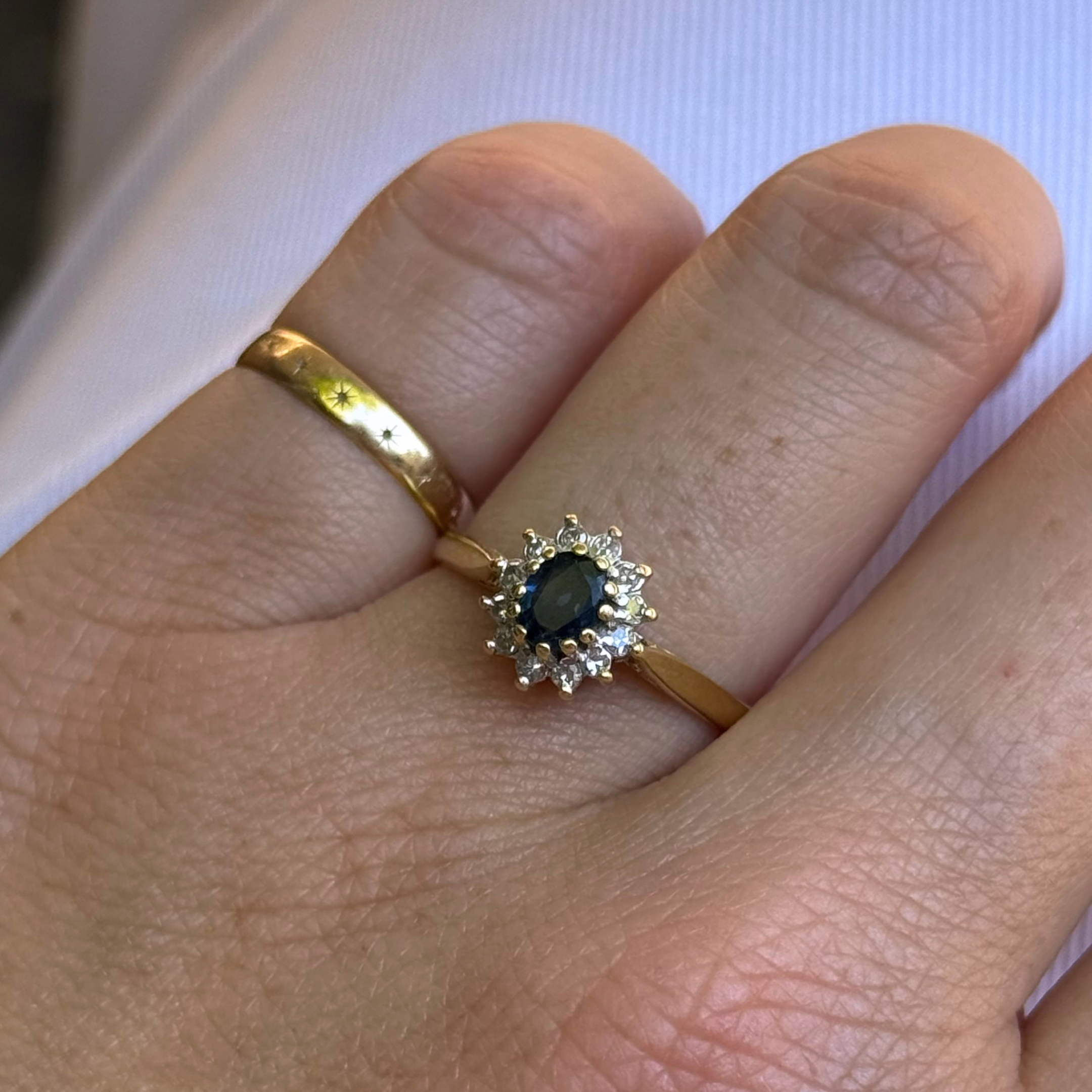 Saffier & Diamant Entourage Ring 18k