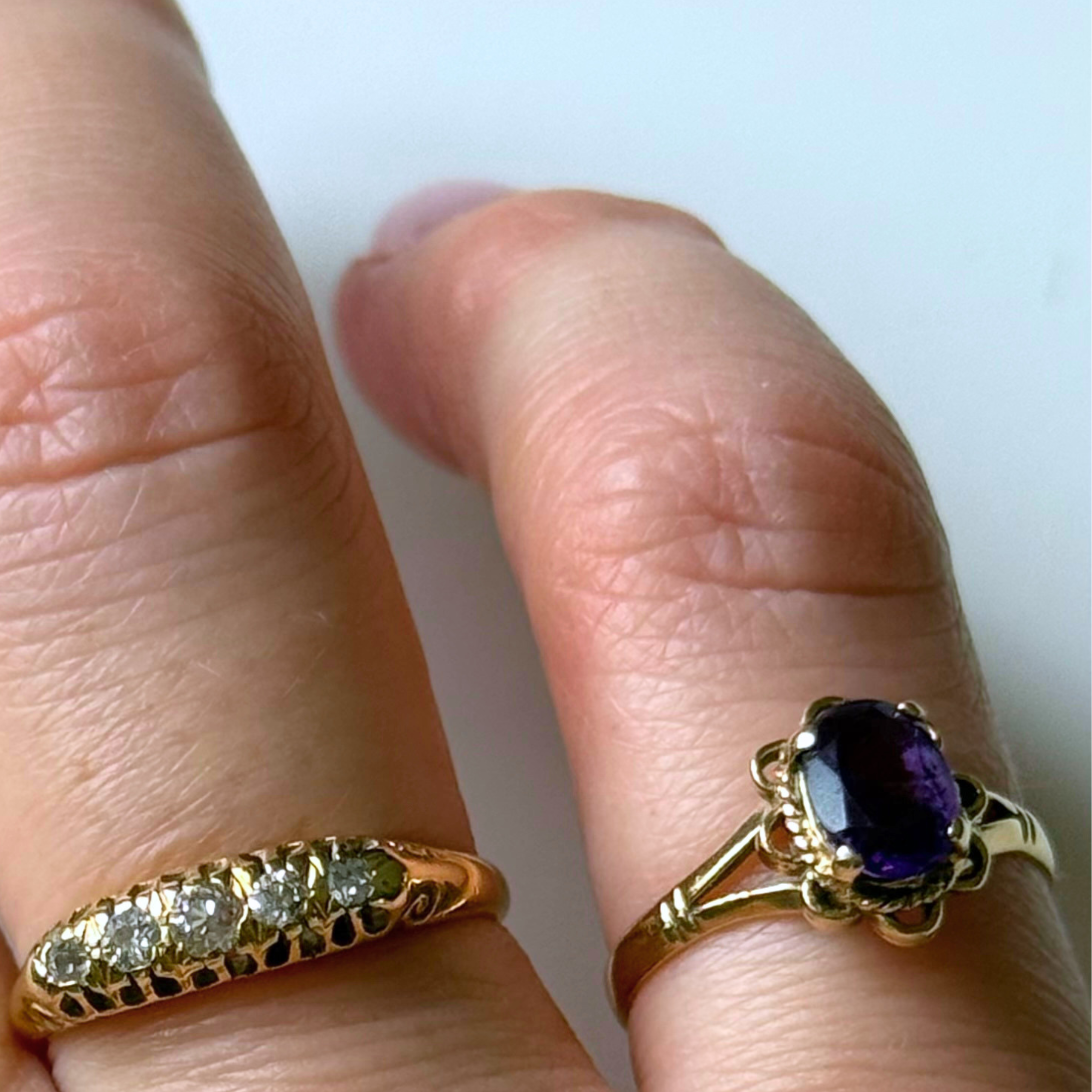 Amethist Solitair Ring