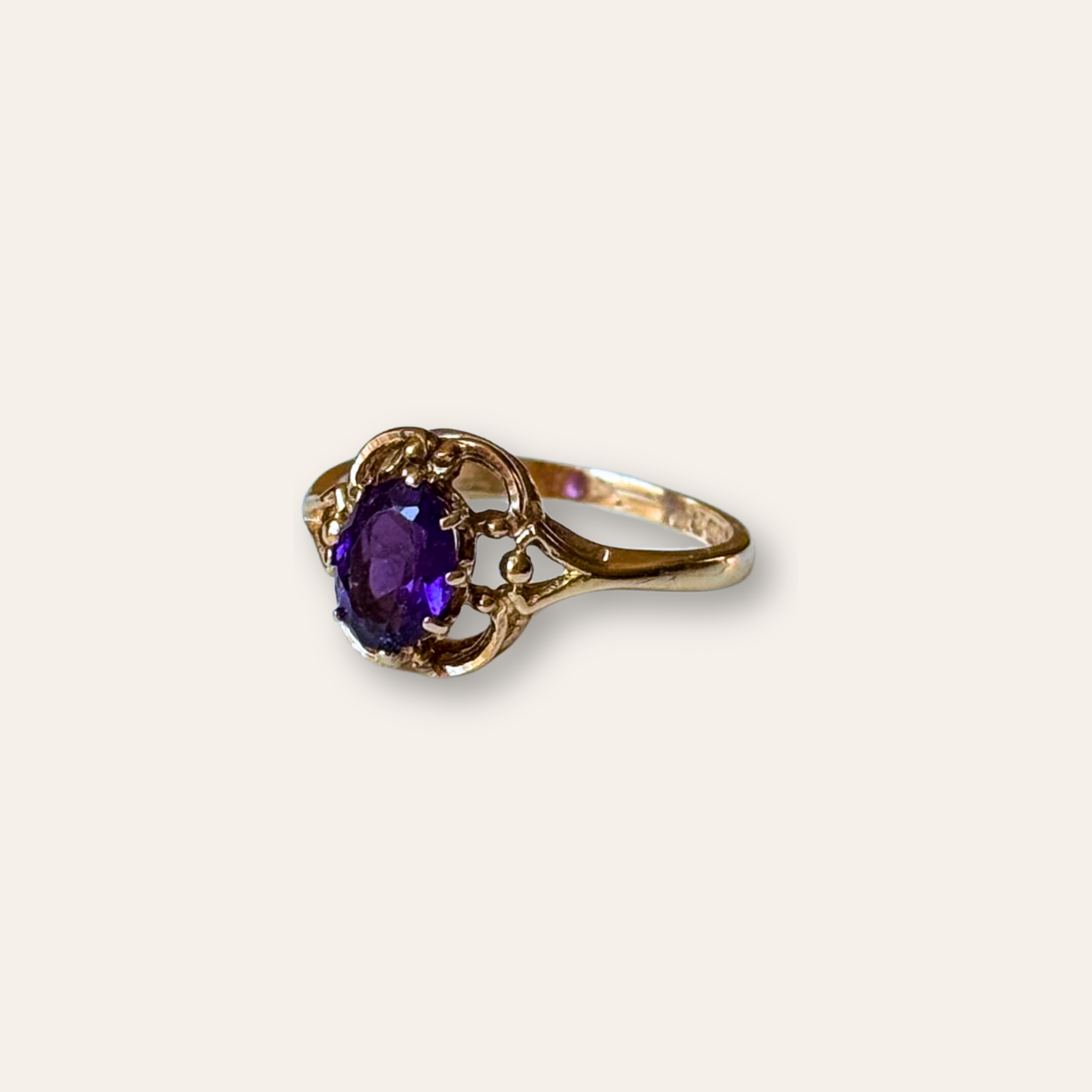 Amethist Solitair Ring