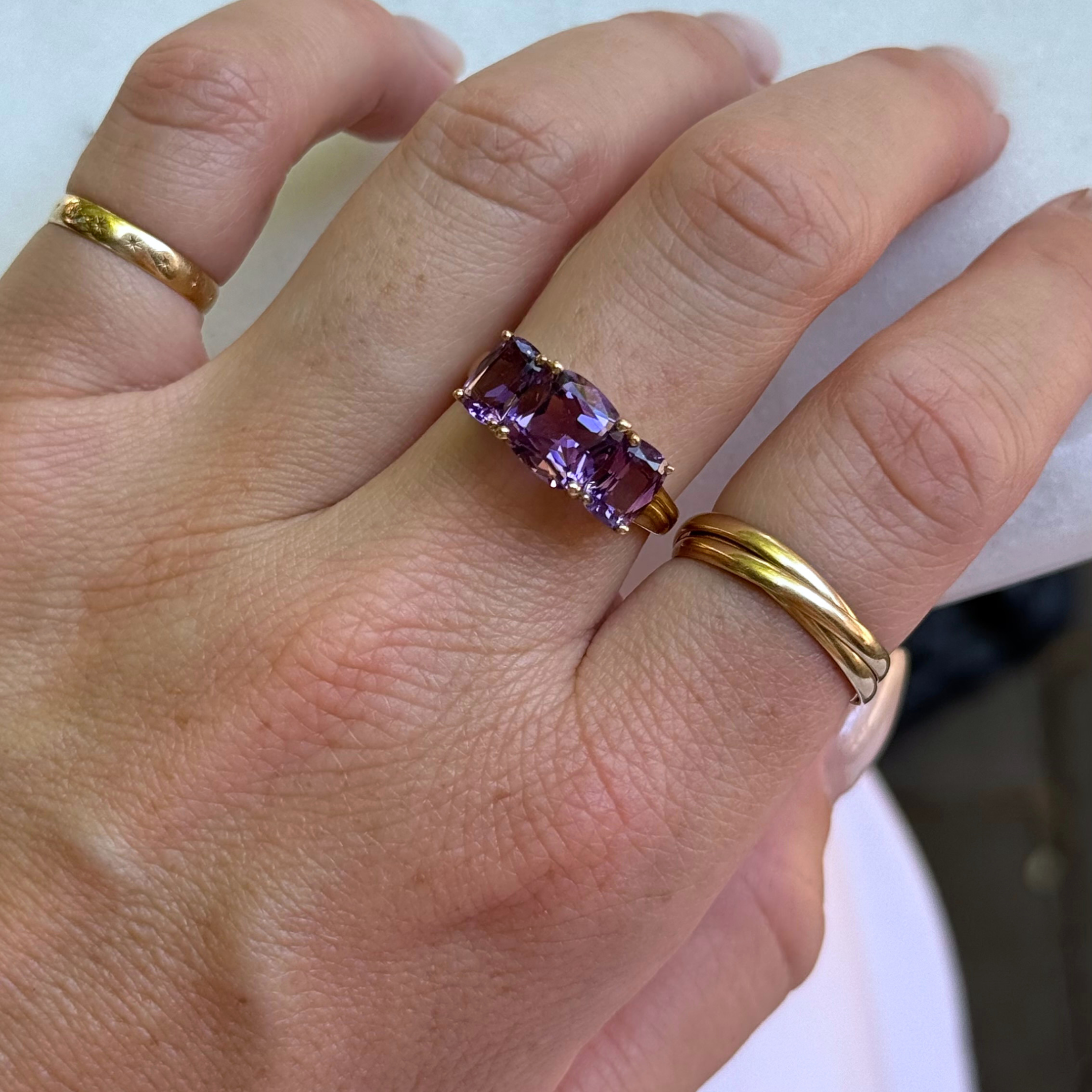 Amethist Trilogie Ring