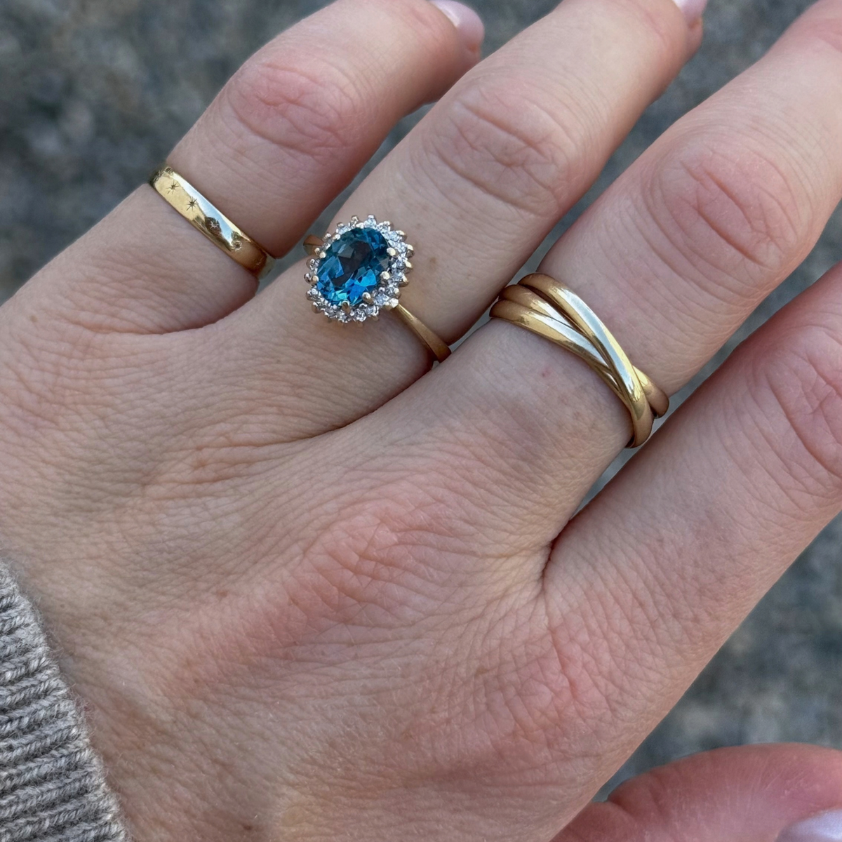 Topaas & Diamant Entourage Ring