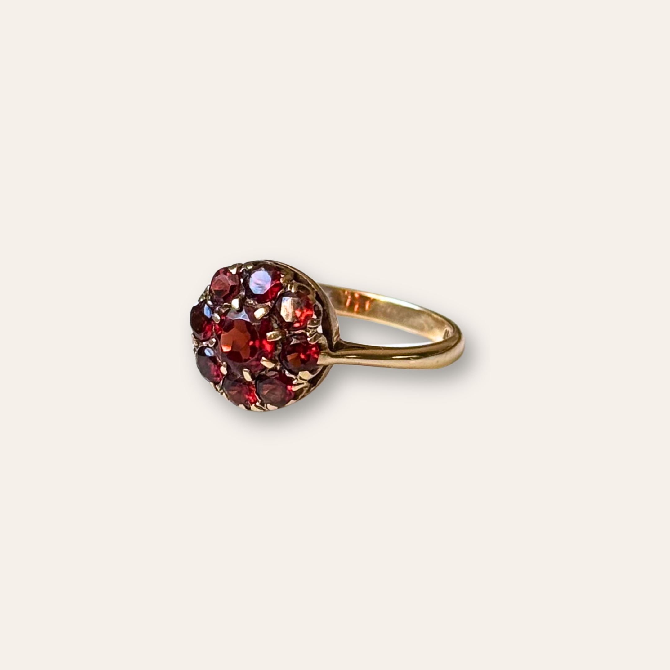 Granaat Bloem Ring
