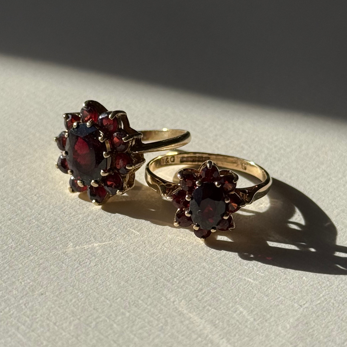 Granaat bloem Ring