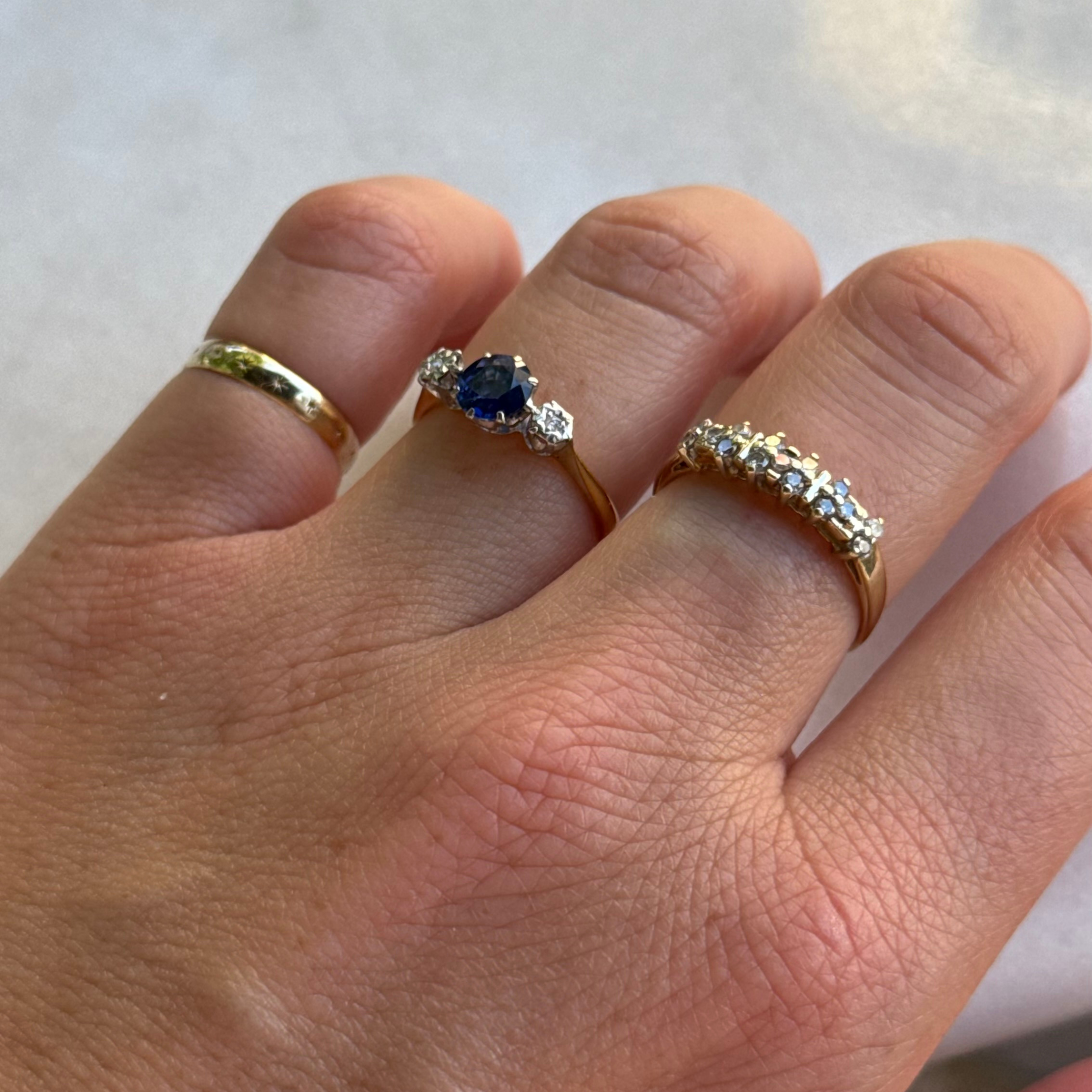 Diamant Rij Ring 14k