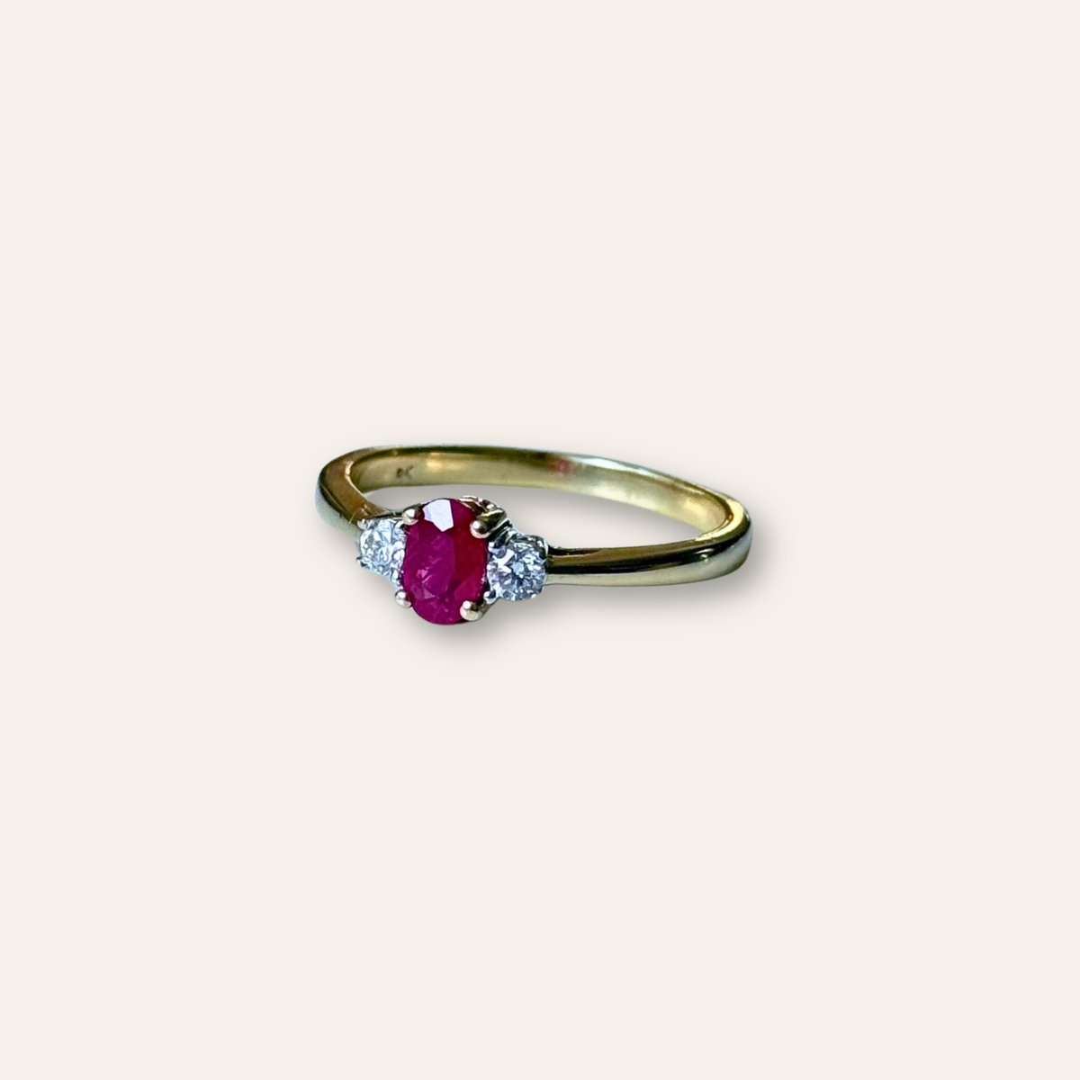 Robijn & Diamant Trilogie Ring