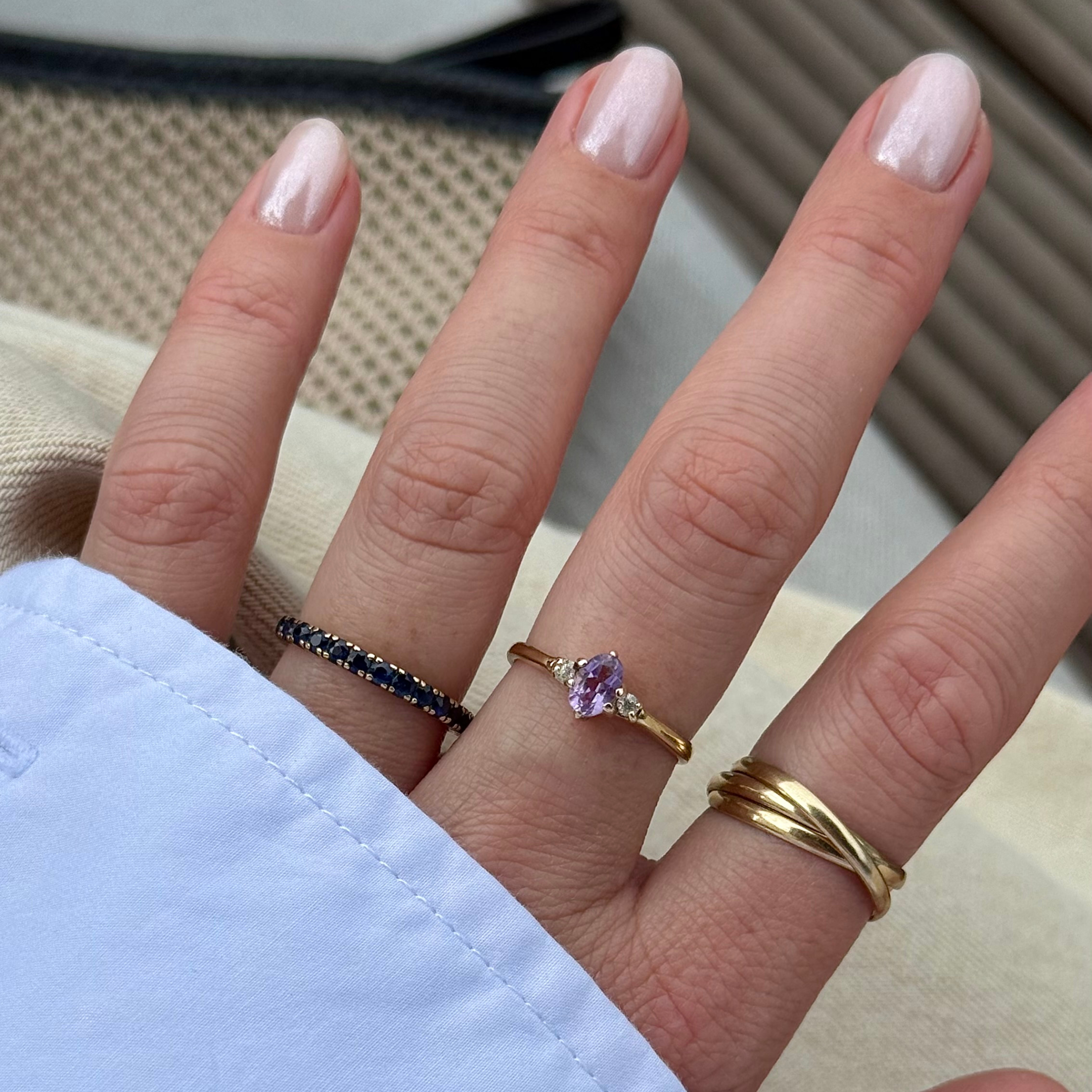 Amethist Marquise & Diamant Ring