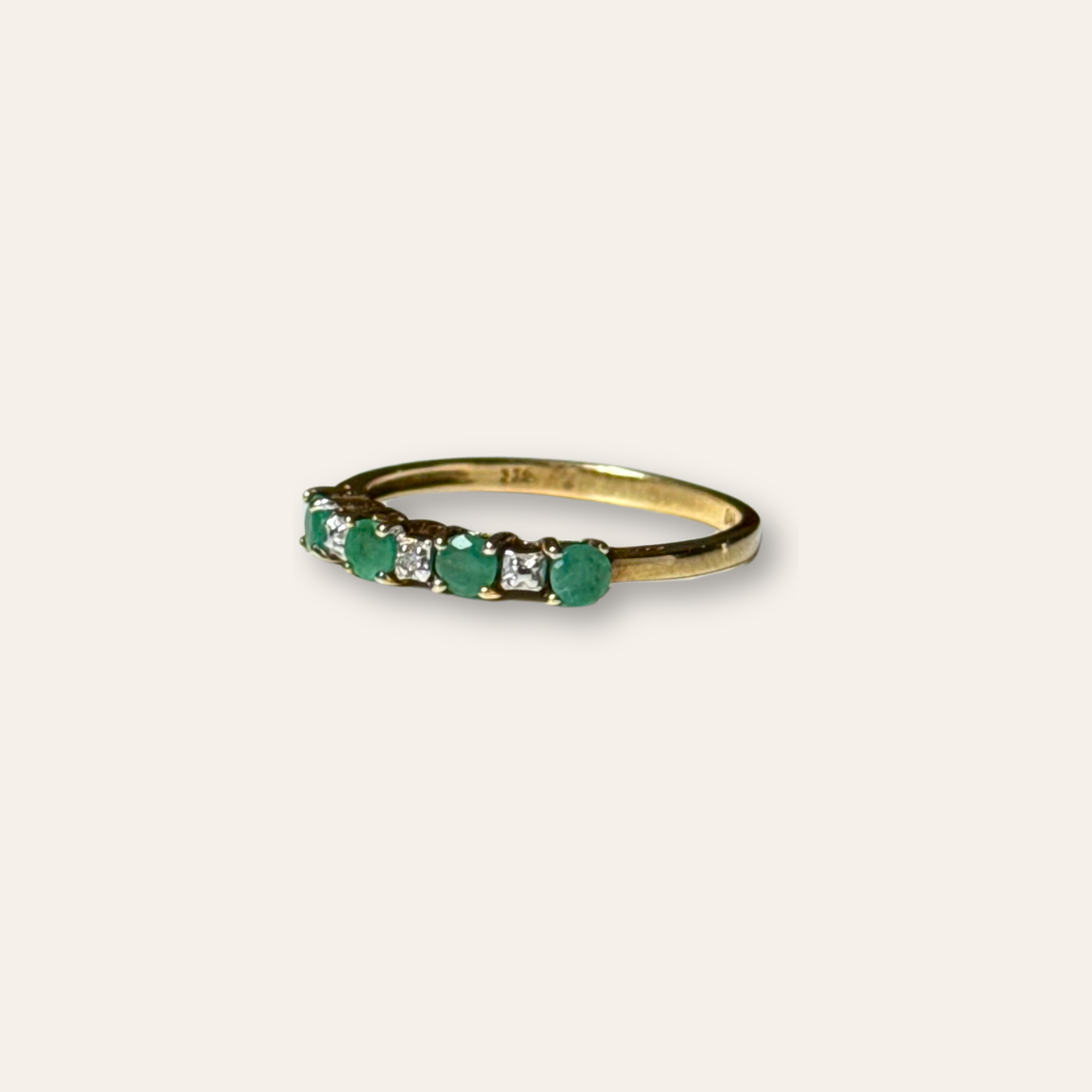 Smaragd & Diamant Rij Ring