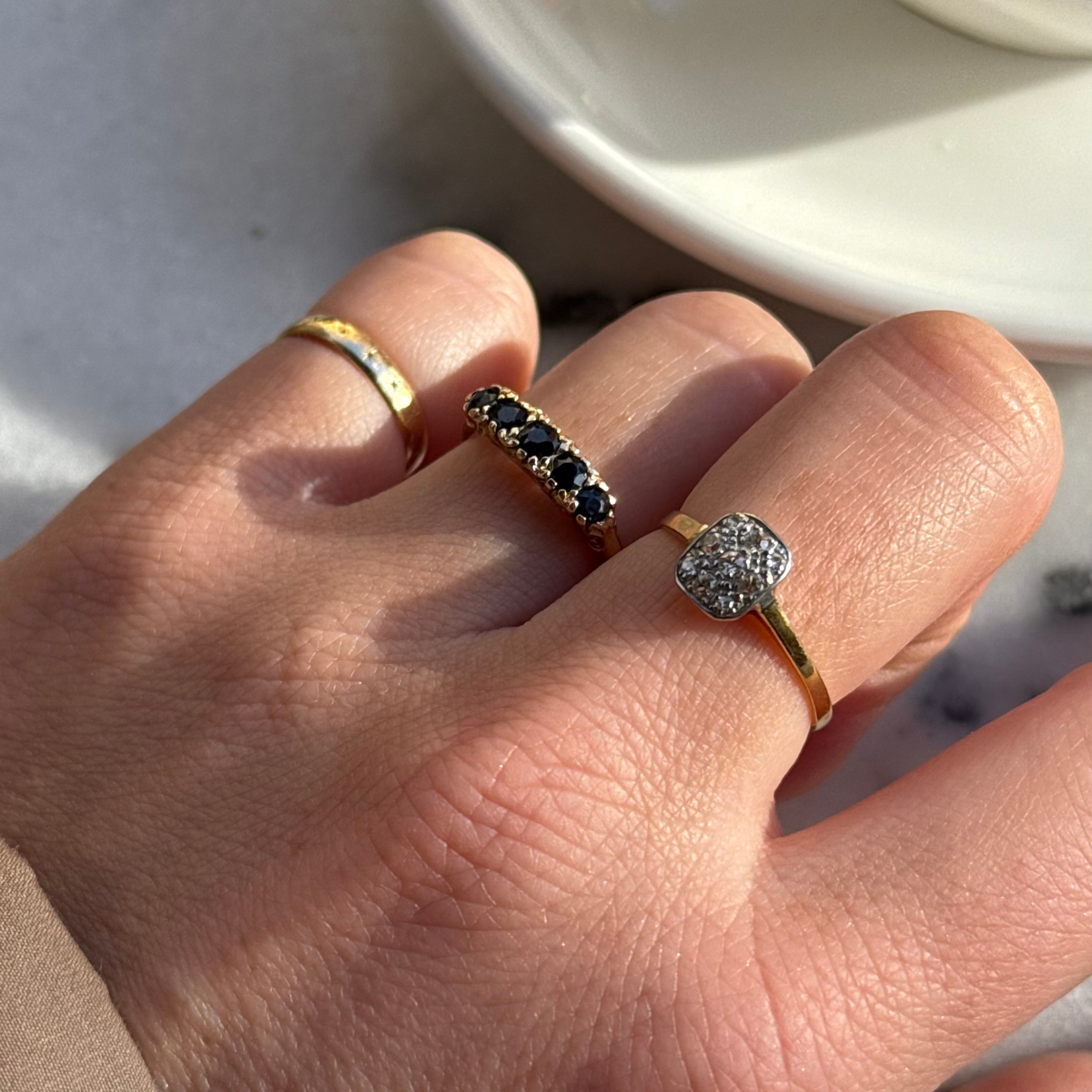 Diamant Cluster Zegel Ring | 18k