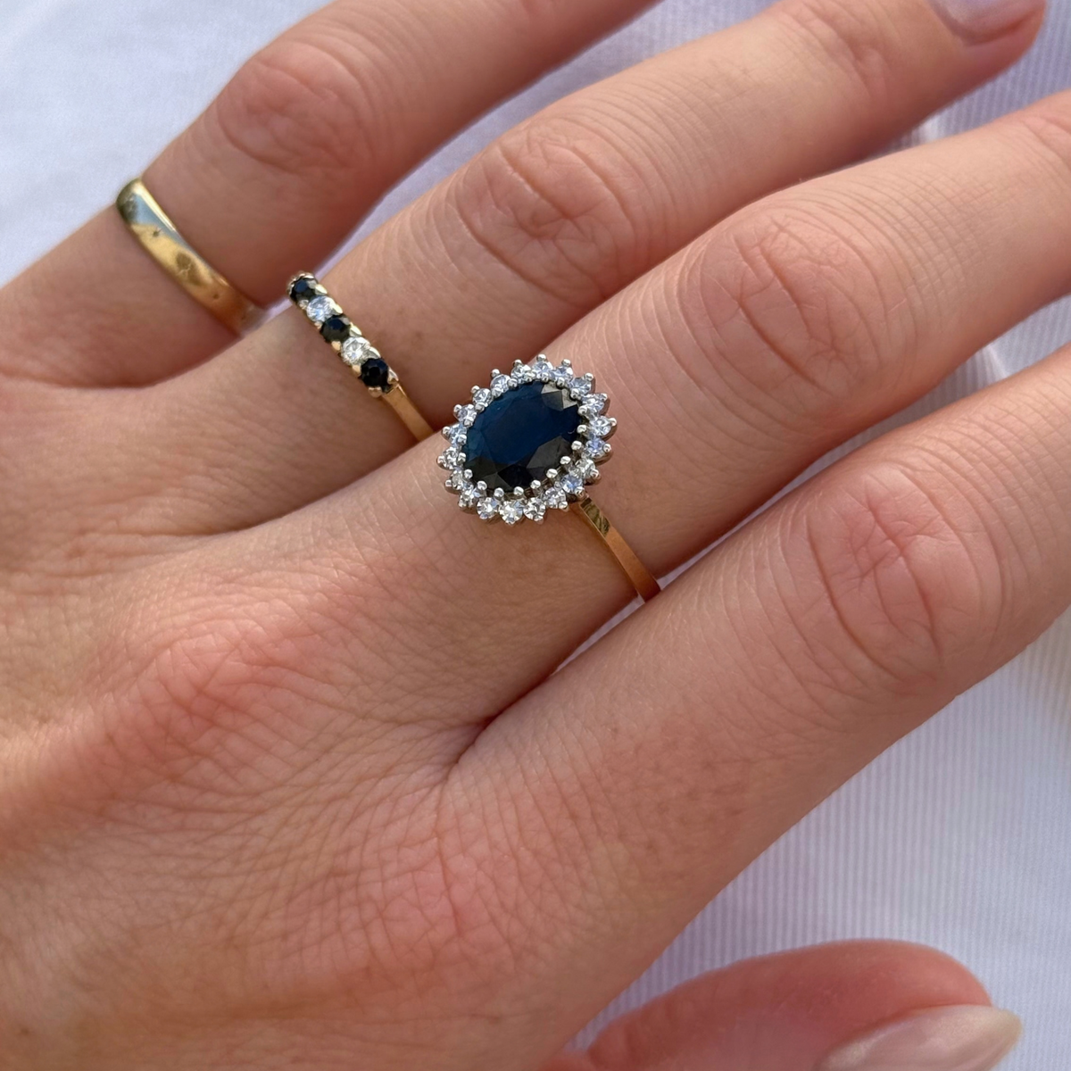 Saffier & Diamant Entourage Ring