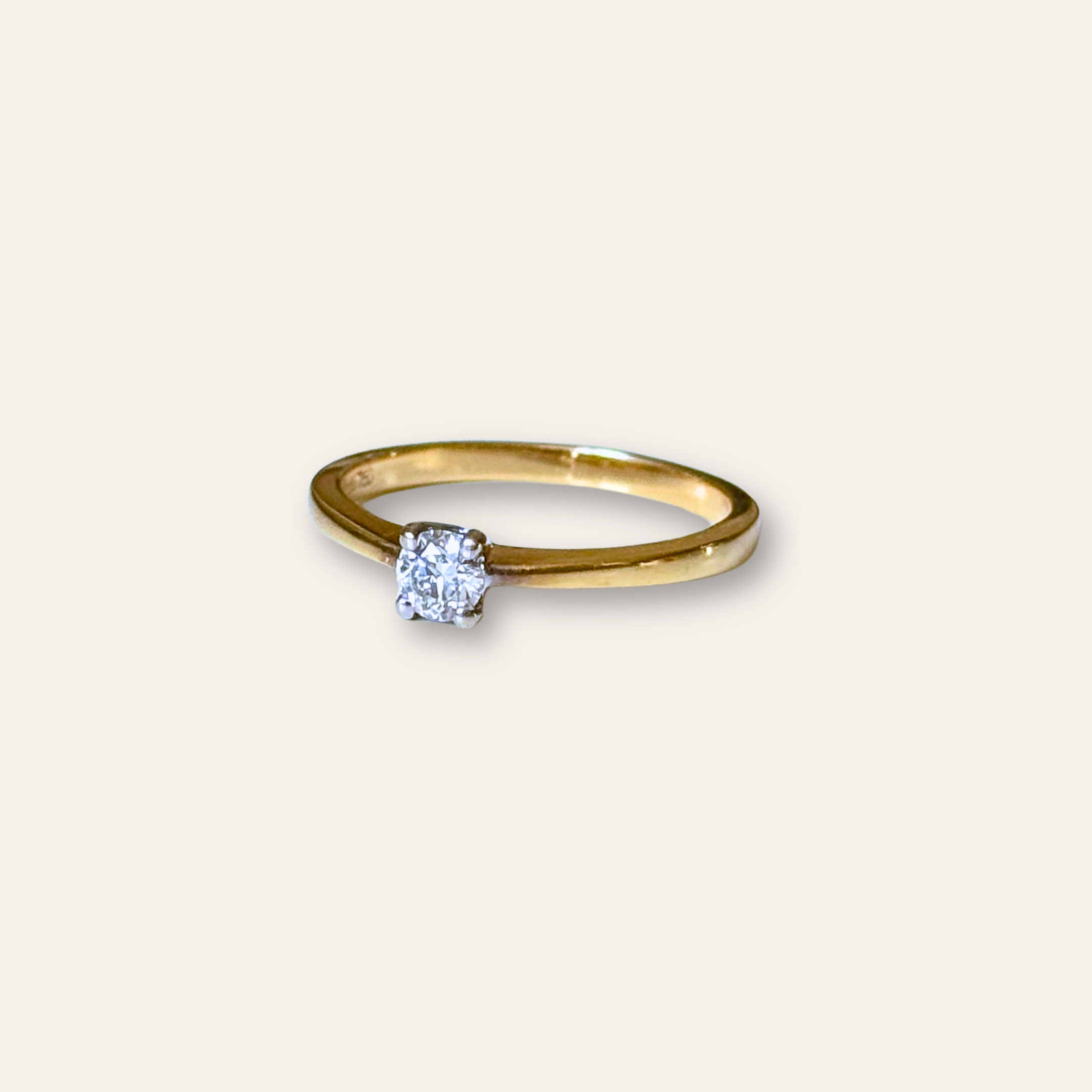 Diamant Ring Solitair 18k