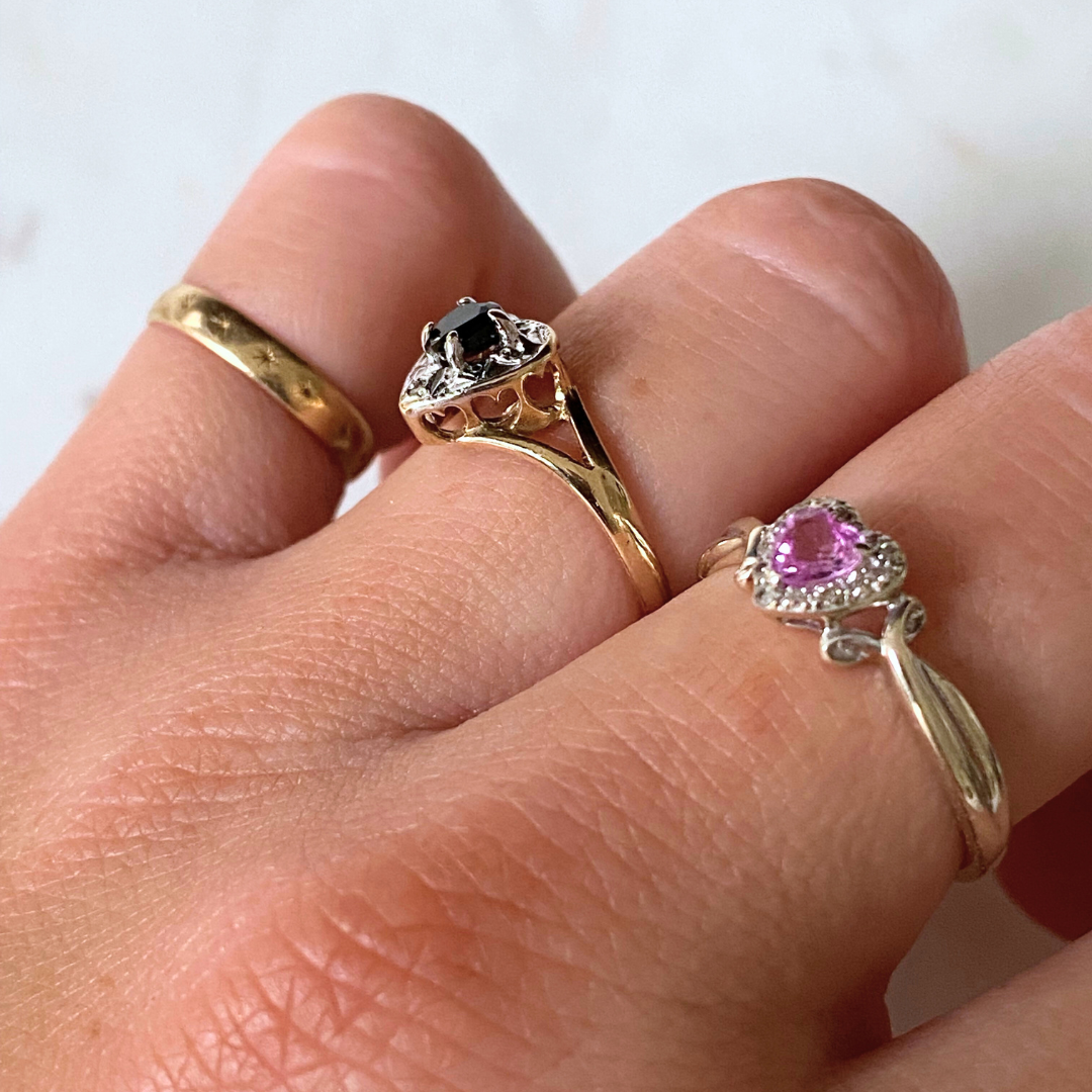 Margaux | Hartvormige Saffier & Diamant Ring