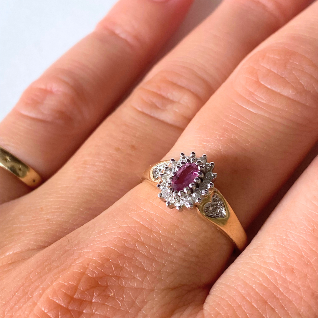 Jackie | Robijn & Diamant Ring