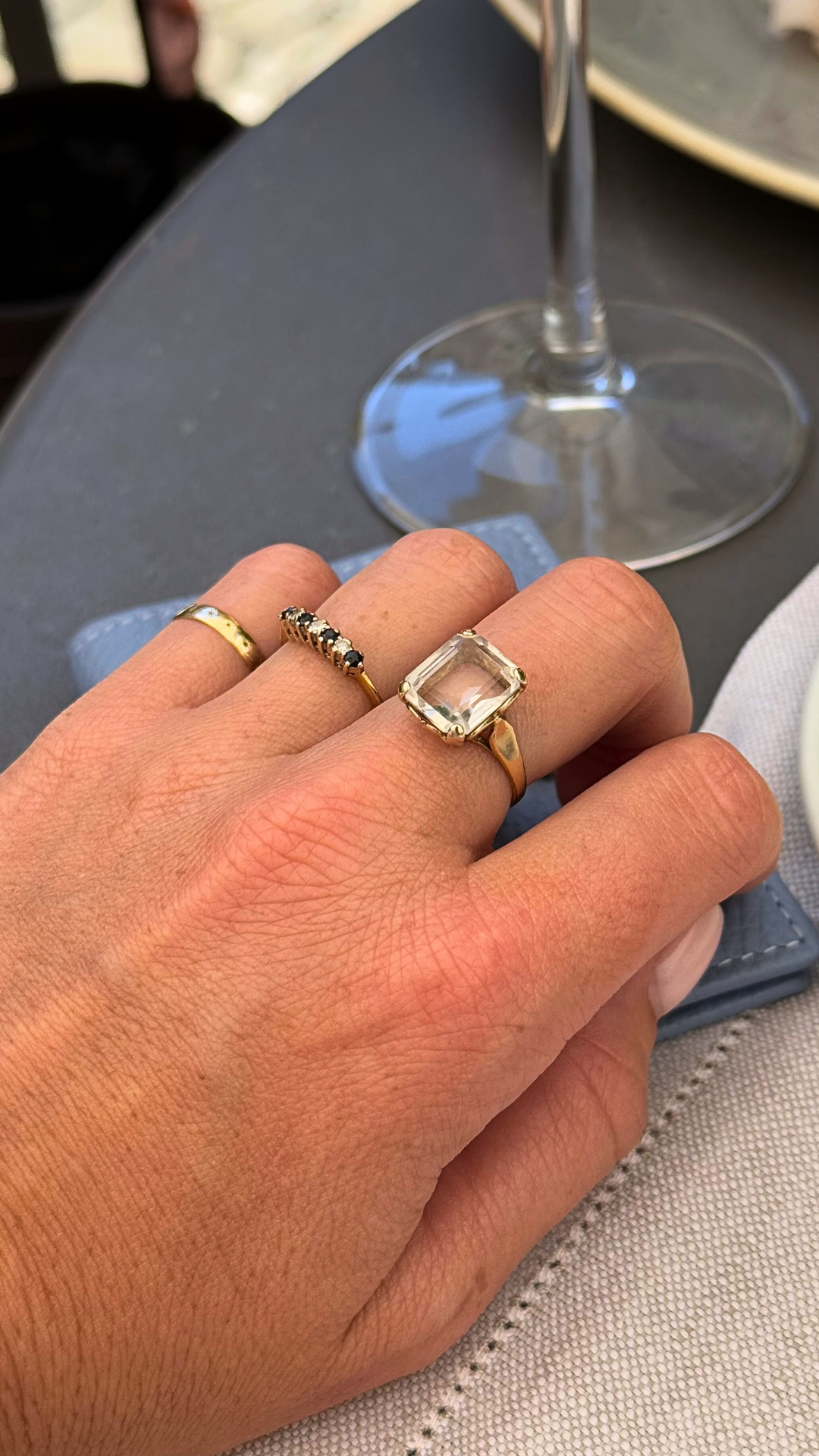 Gisele | Saffier & Diamant Rij Ring