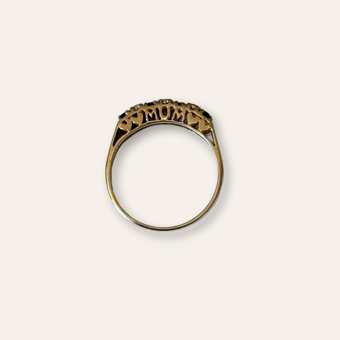 Mum Ring | Saffier & Diamant