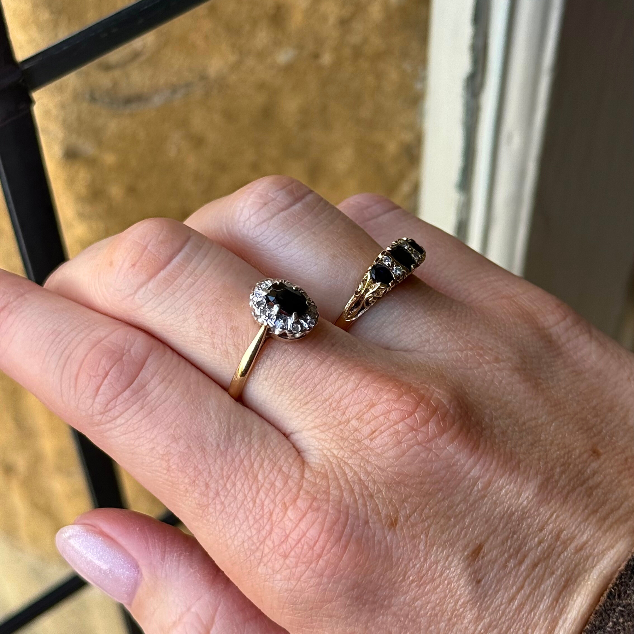 Saffier & Diamant Entourage Ring