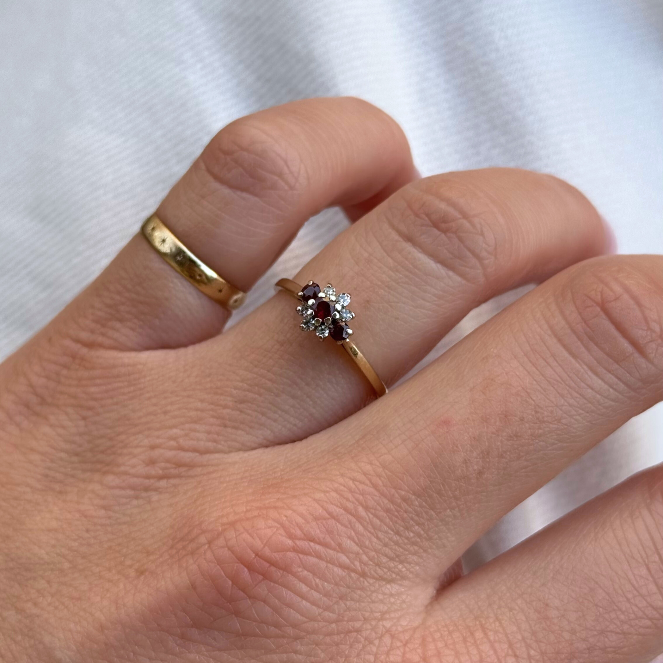 Robijn & Diamant Ring