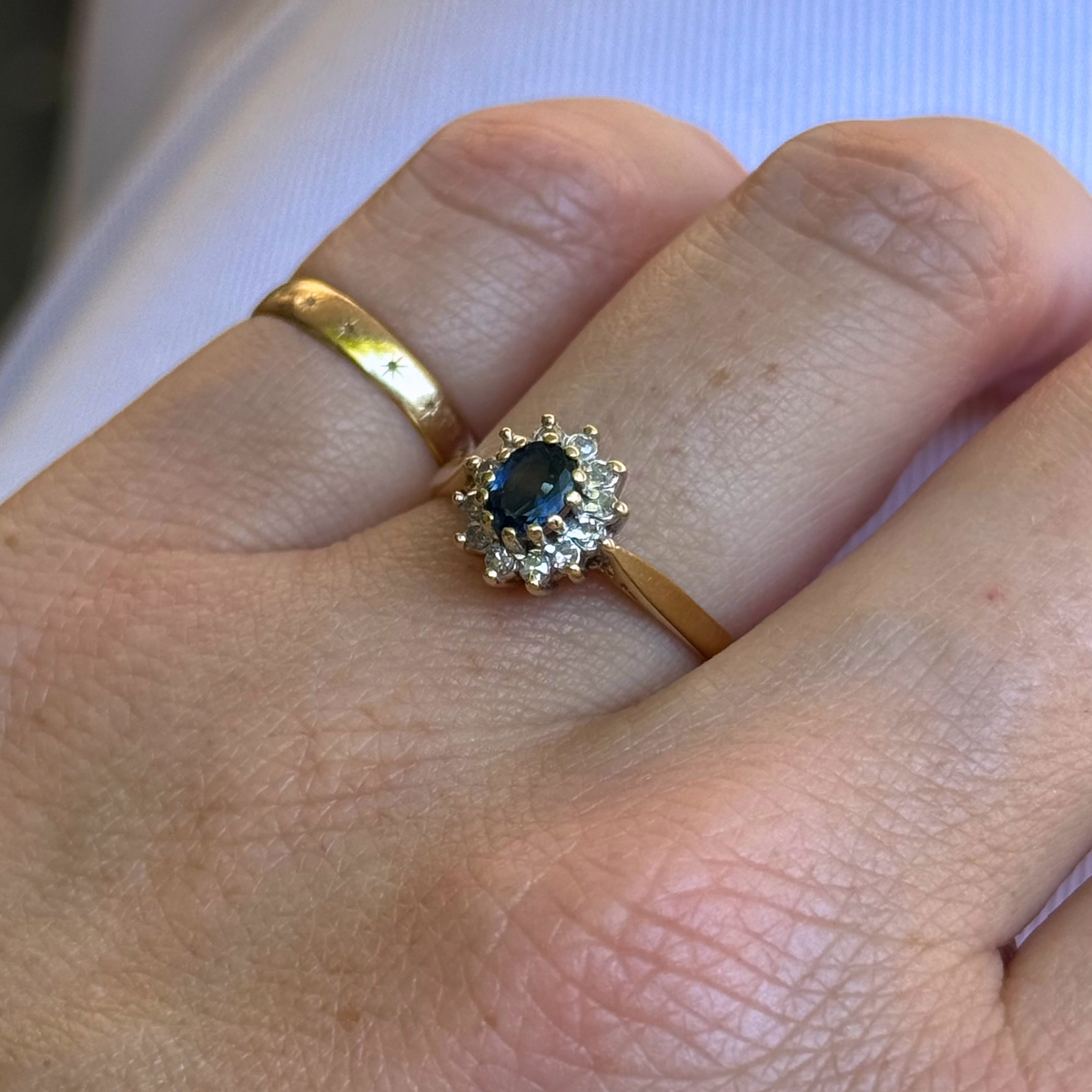 Saffier & Diamant Entourage Ring 18k