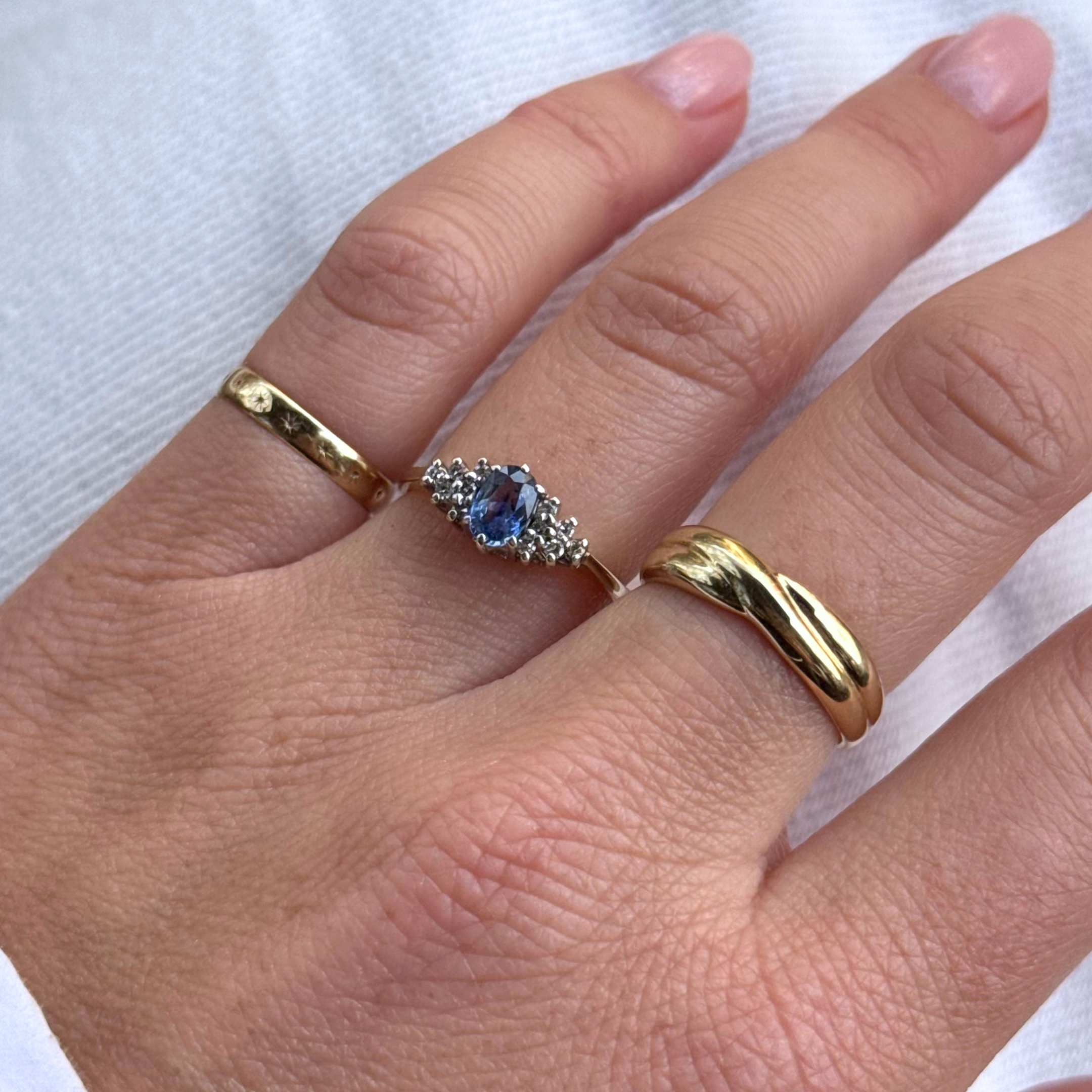 Saffier & Diamant Ring