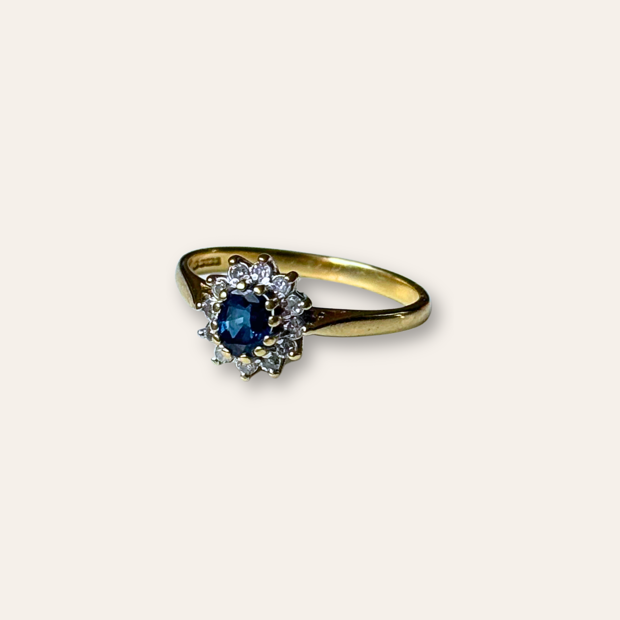 Saffier & Diamant Entourage Ring 18k