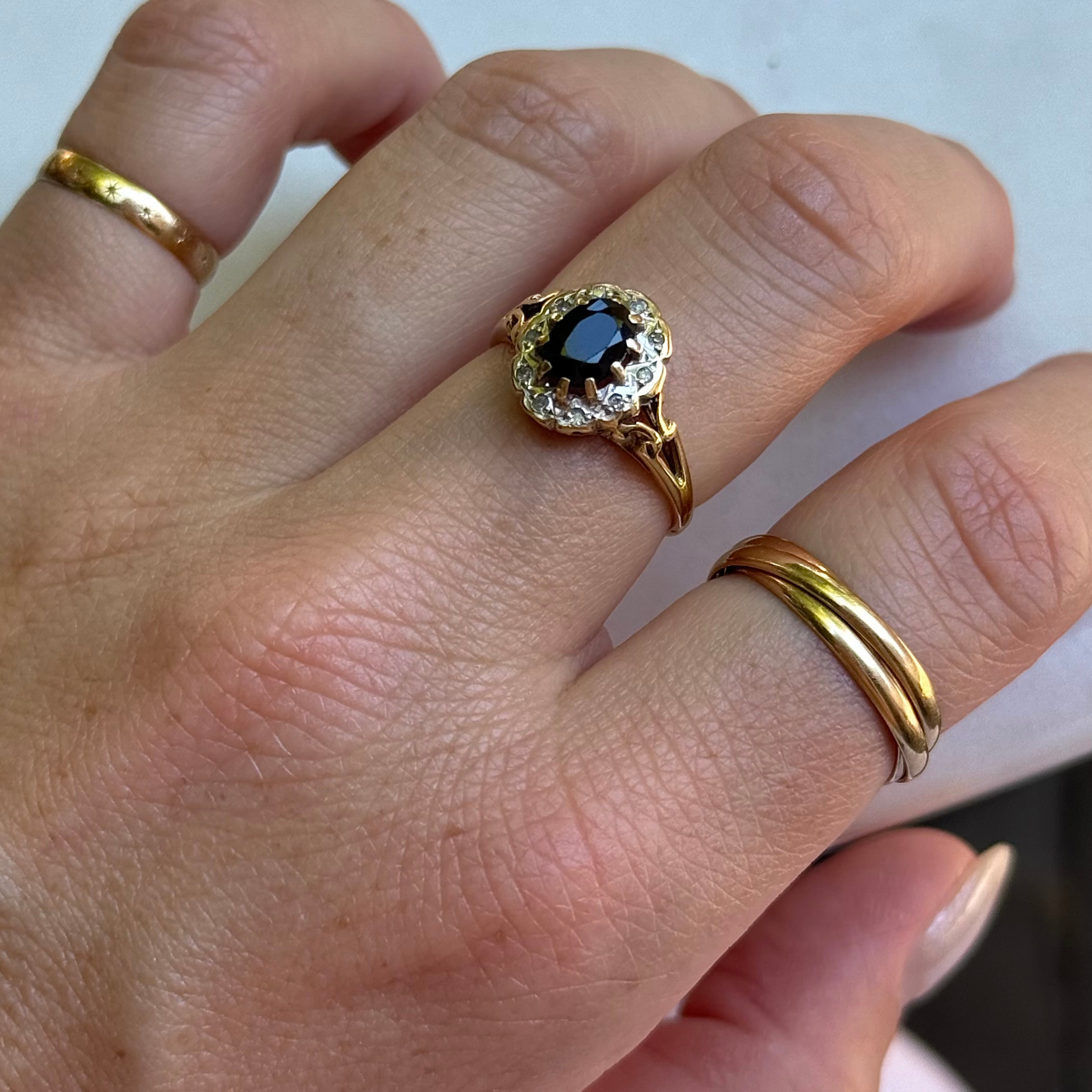 Saffier & Diamant Entourage Ring