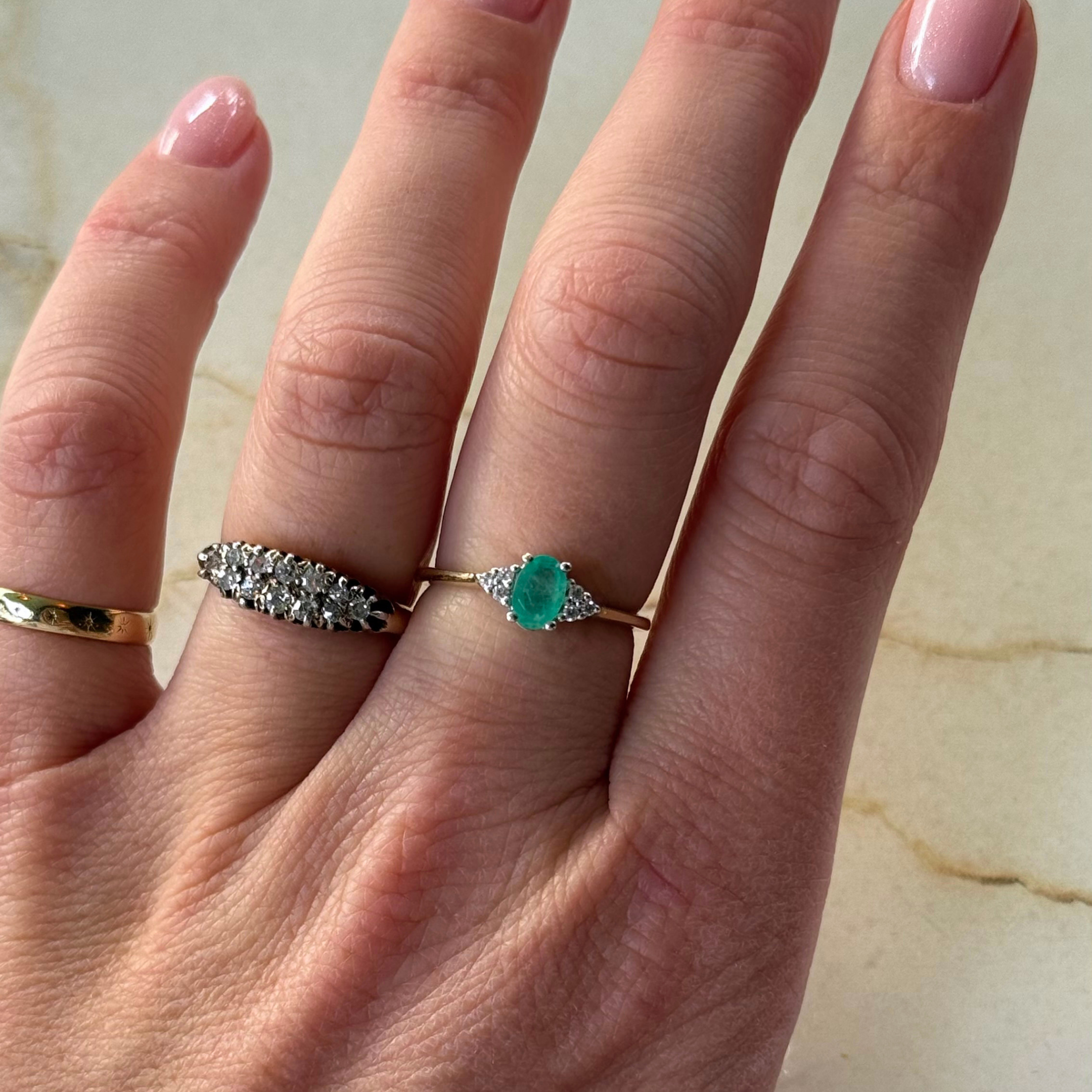 Smaragd & Diamant Ring