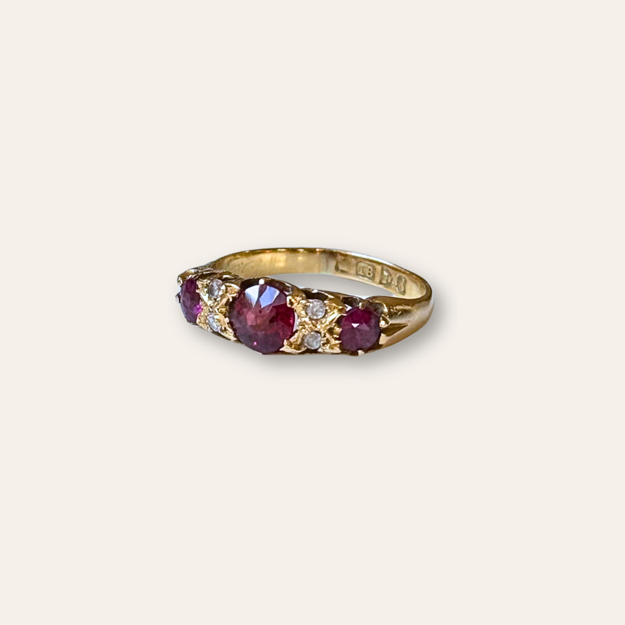 Toermalijn & Diamant Ring 18k