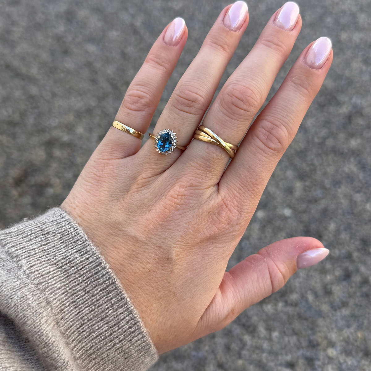 Topaas & Diamant Entourage Ring