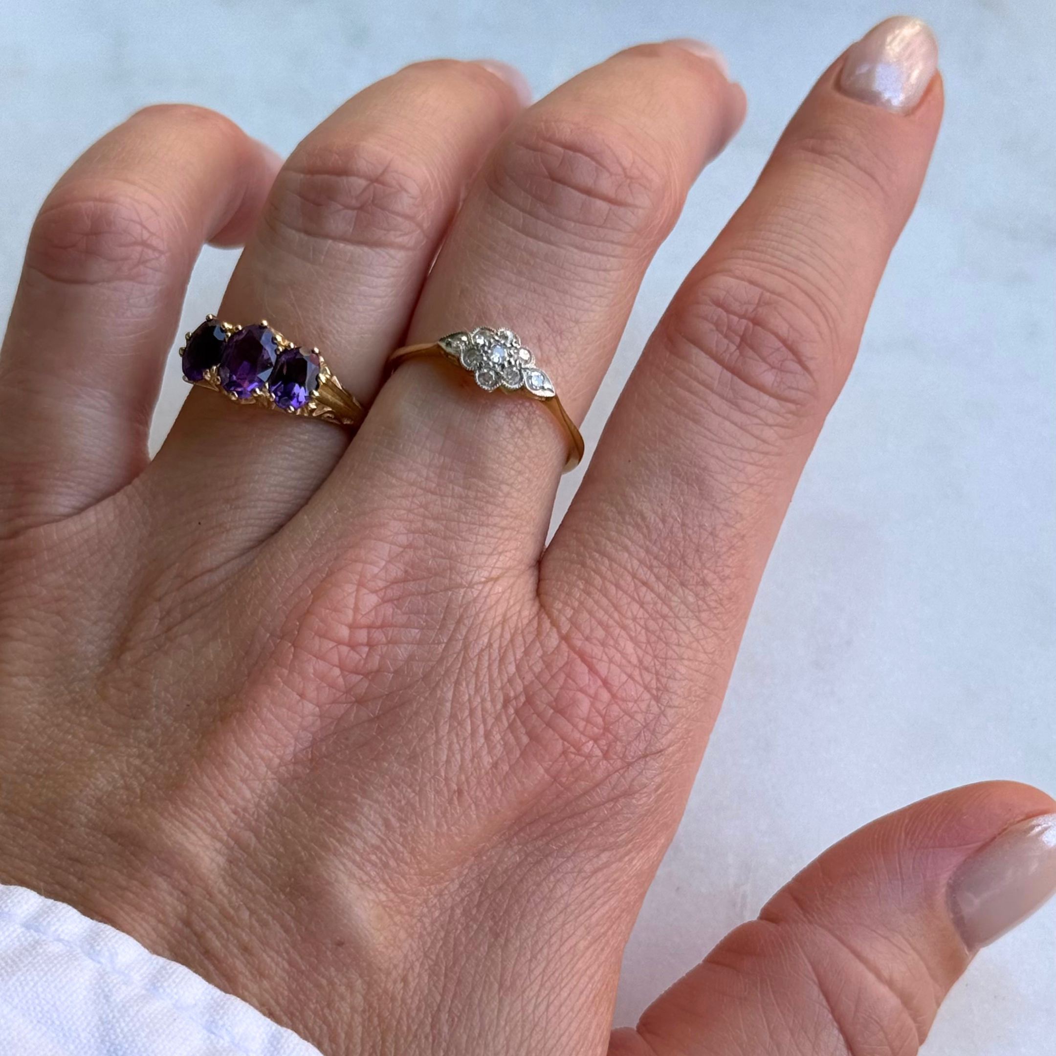 Amethist Trilogie Ring
