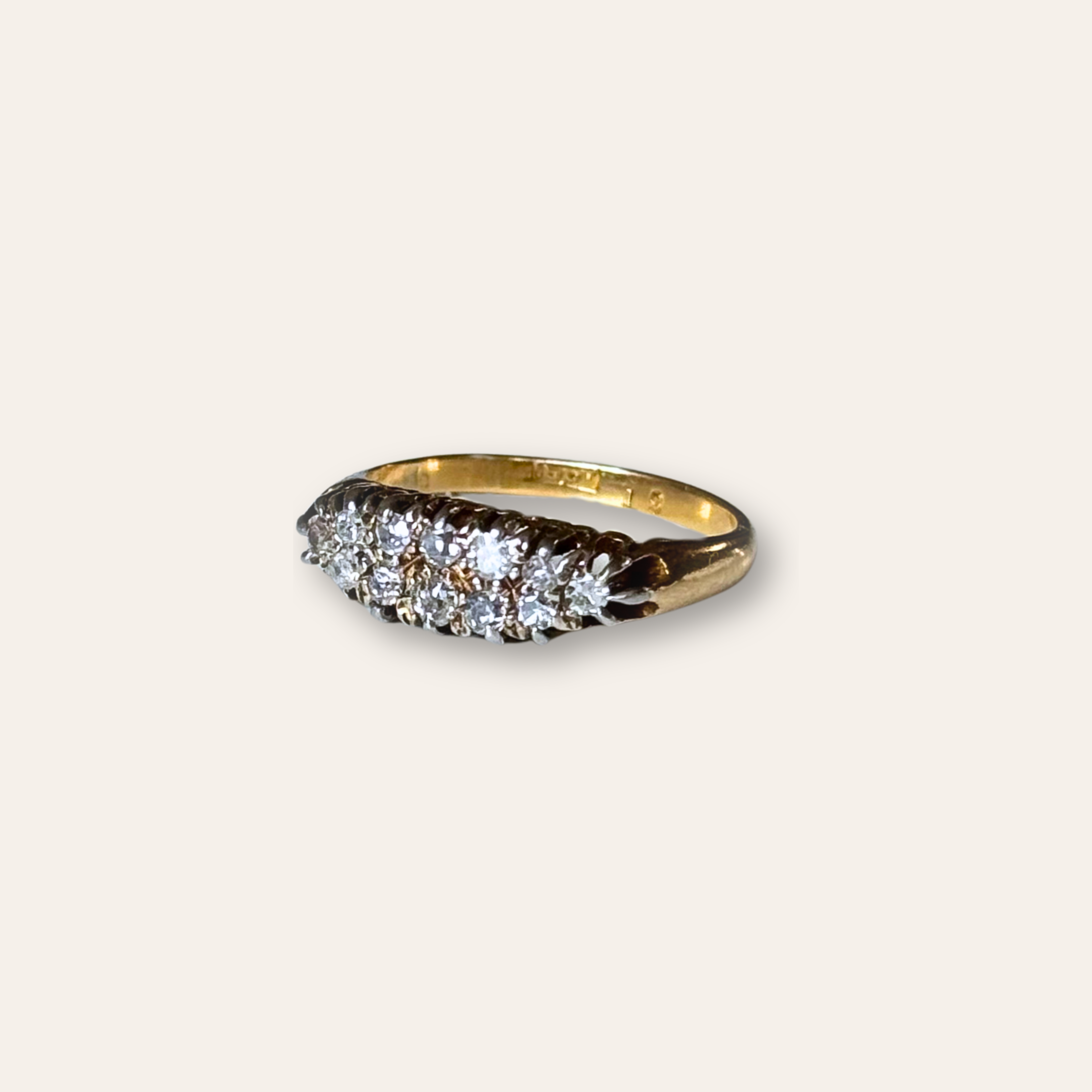 Diamant Cluster Rij Ring 18k