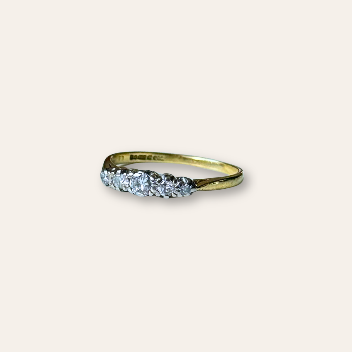 Diamant Rij Ring 18k