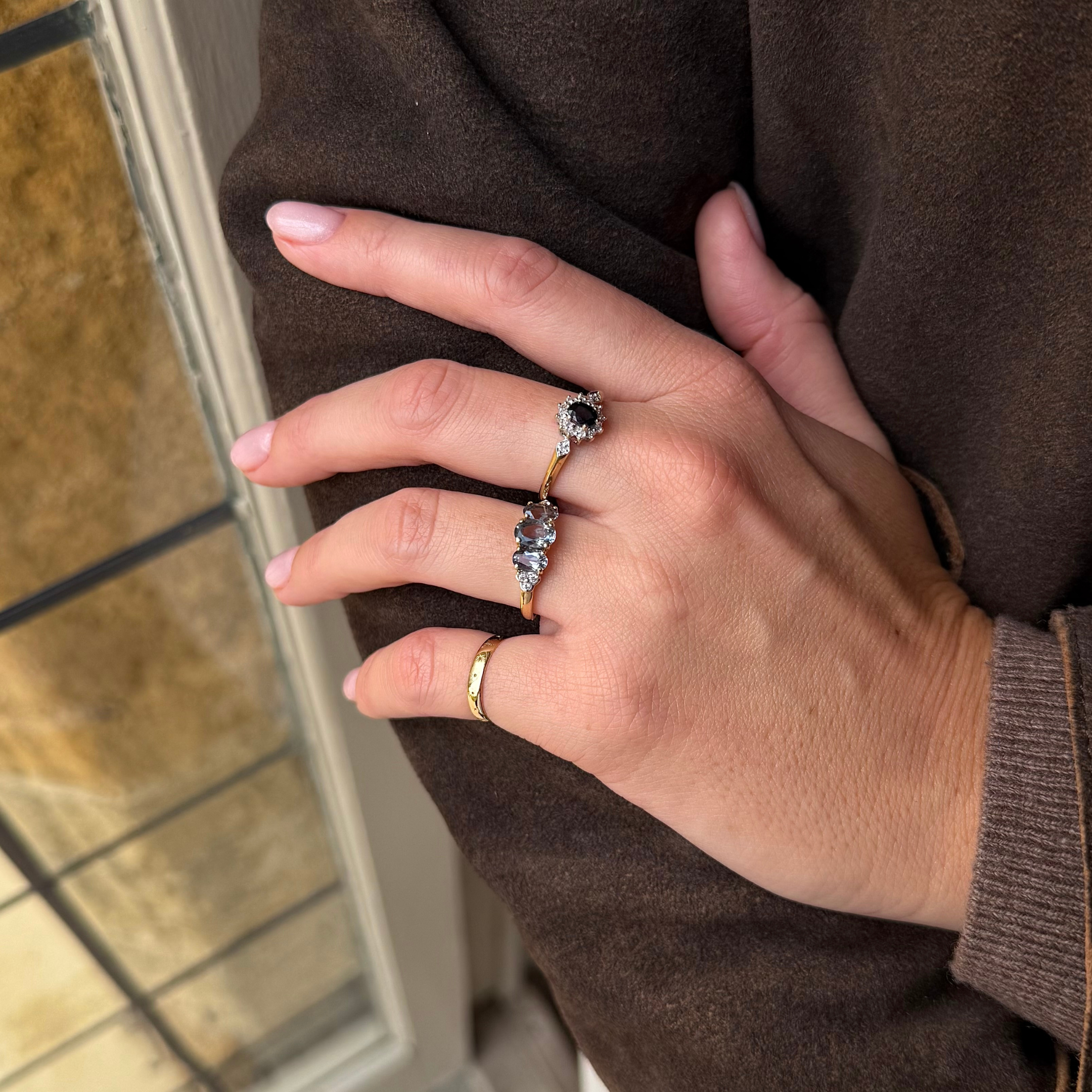 Saffier & Diamant Entourage Ring