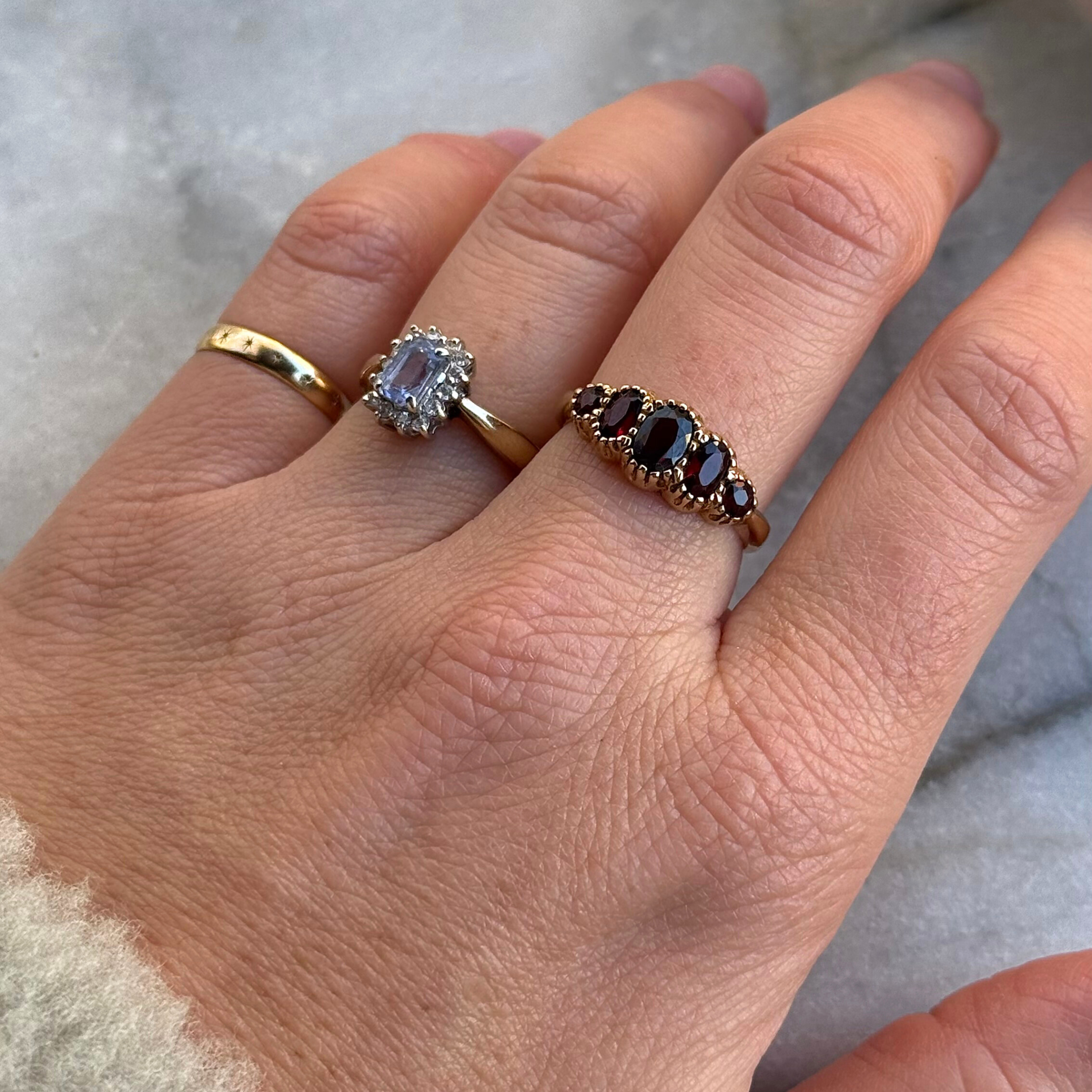 Tanzaniet & Diamant Entourage Ring