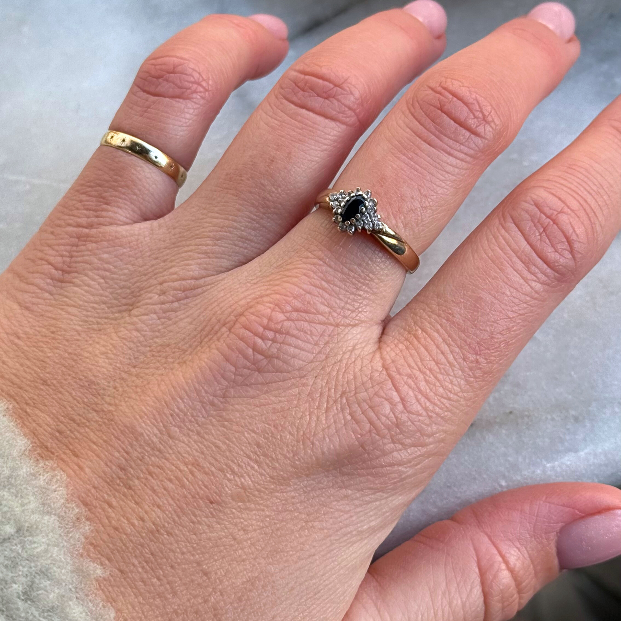 Saffier & Diamant Entourage Ring