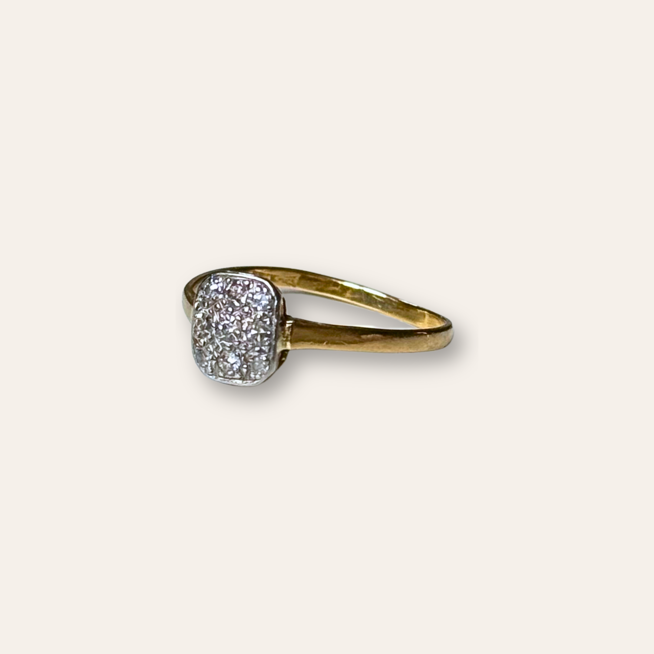 Diamant Cluster Zegel Ring | 18k